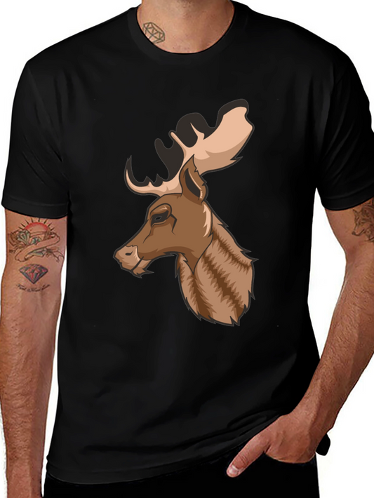 Cool Moose Graphic Tee - Mens Black T-Shirt