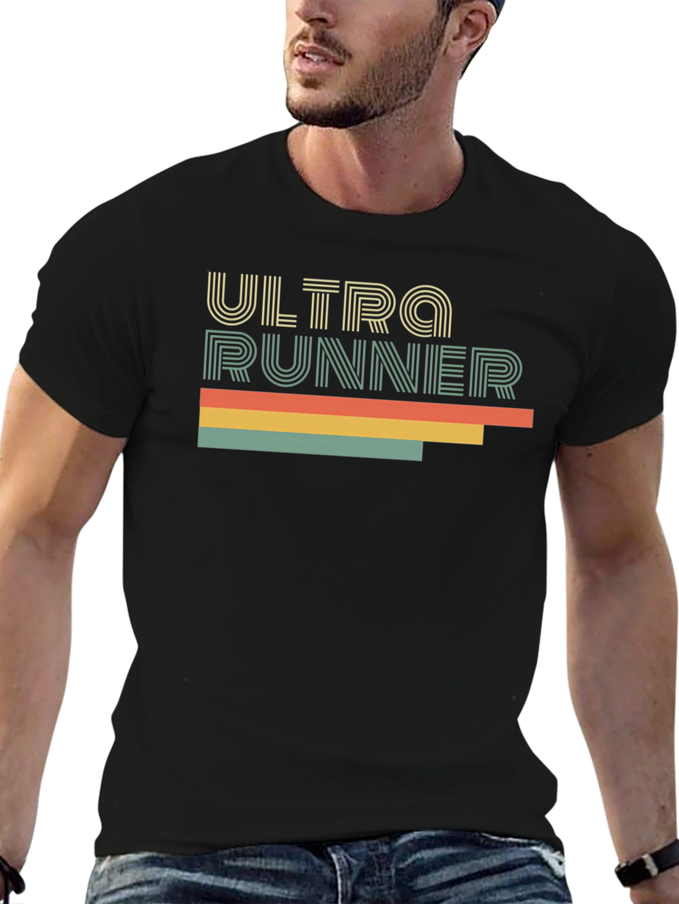 Ultra Runner Retro Style Black T-Shirt