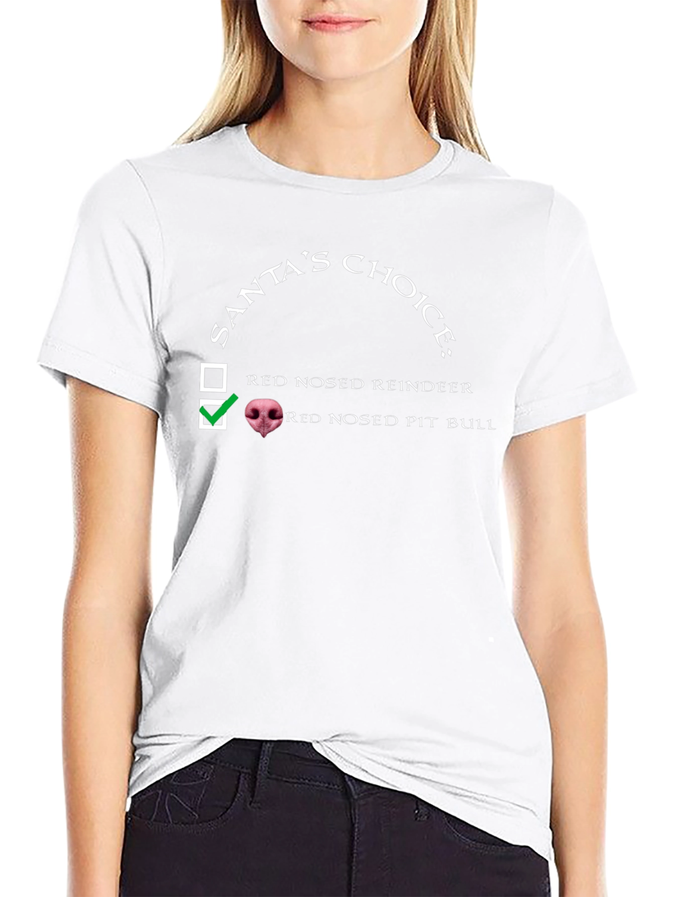 Santas Choice Pit Bull T-Shirt