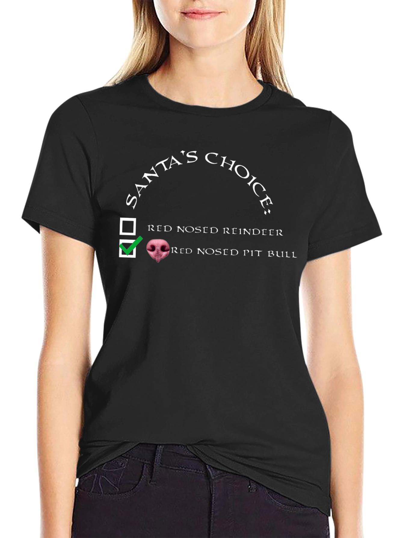Santas Choice Pit Bull T-Shirt