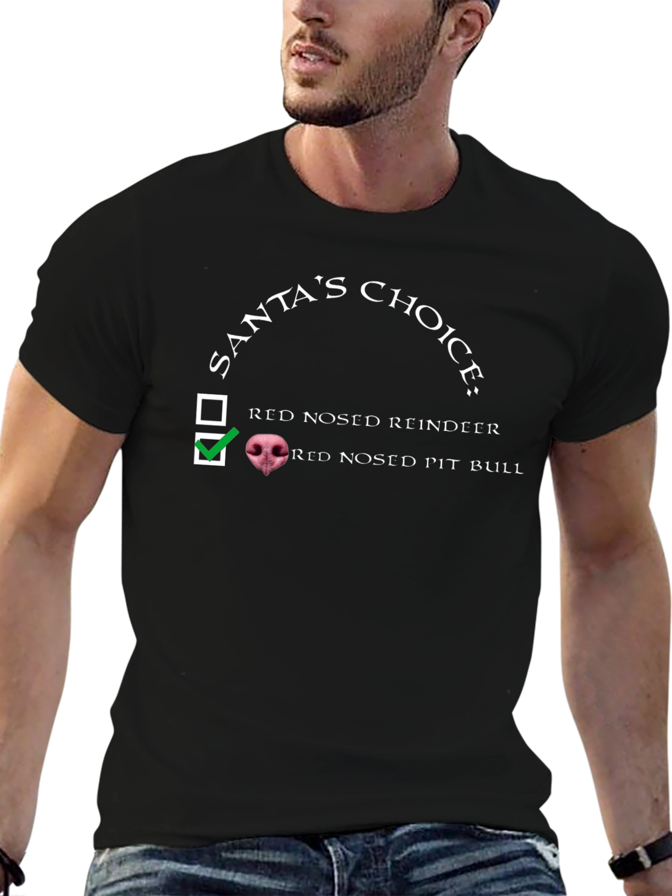 Santas Choice Pit Bull T-Shirt