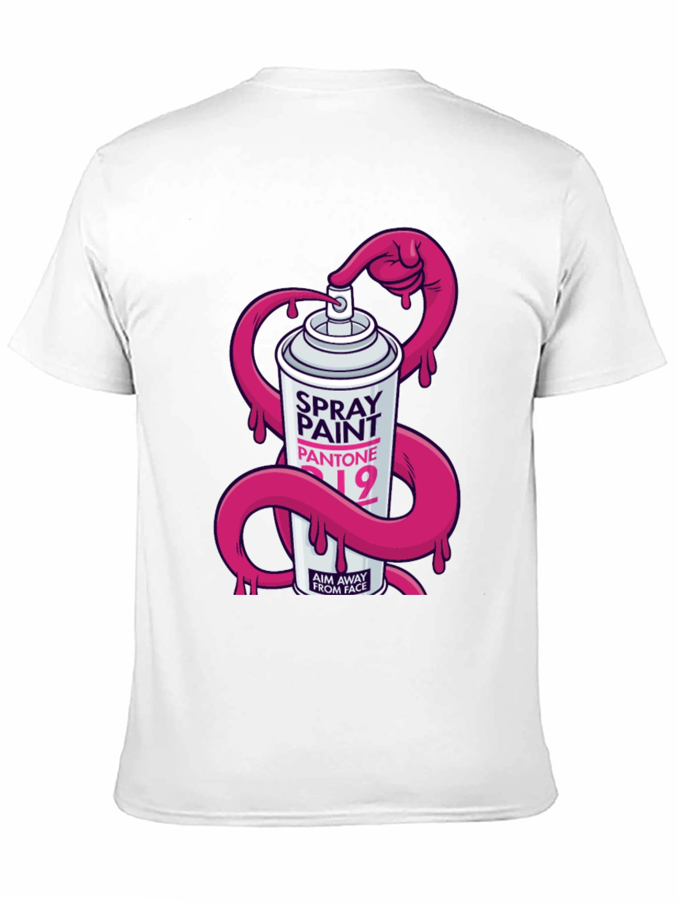 Spray Paint Pantone Mens Black Graphic T-Shirt