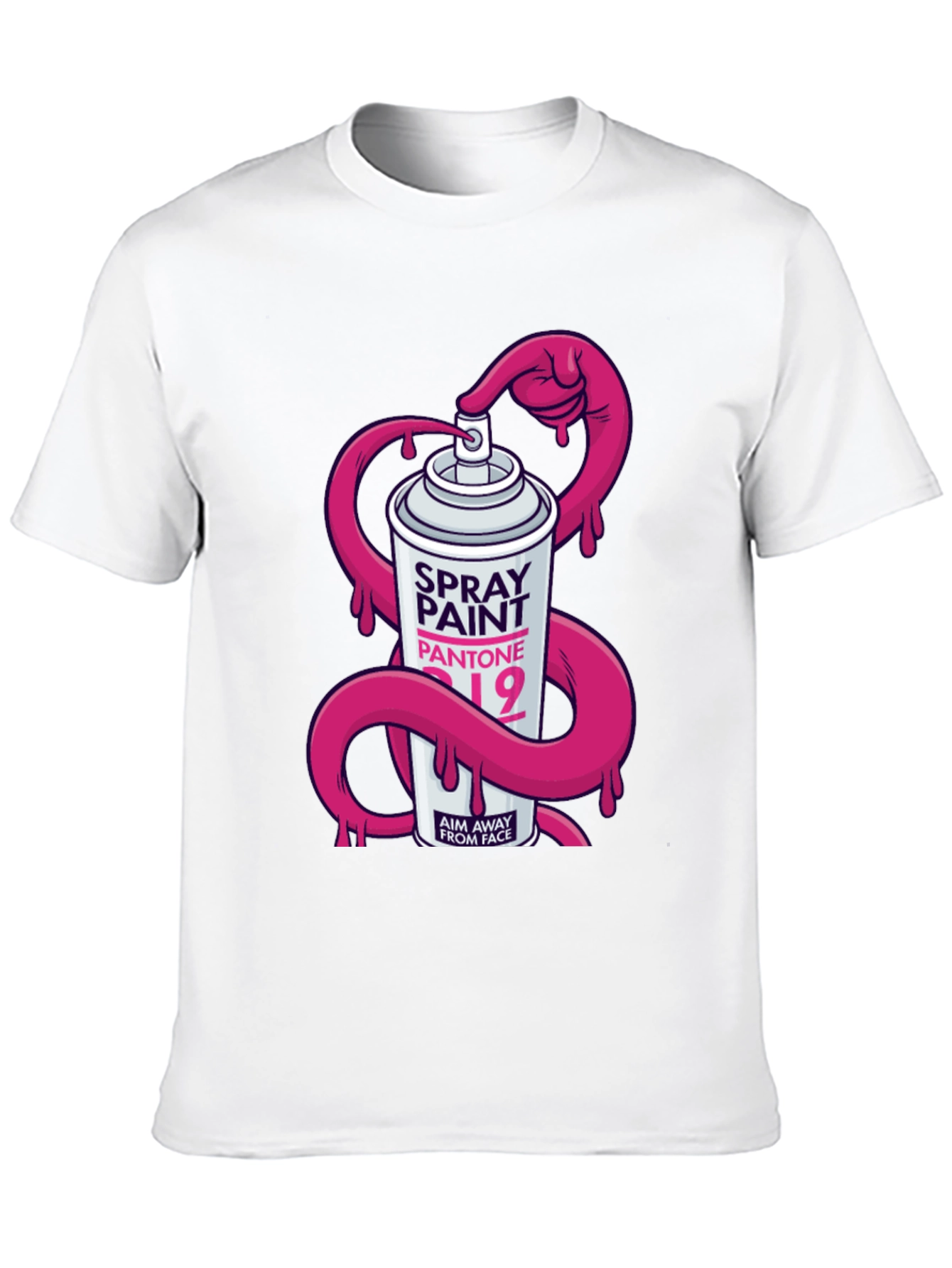 Spray Paint Pantone Mens Black Graphic T-Shirt