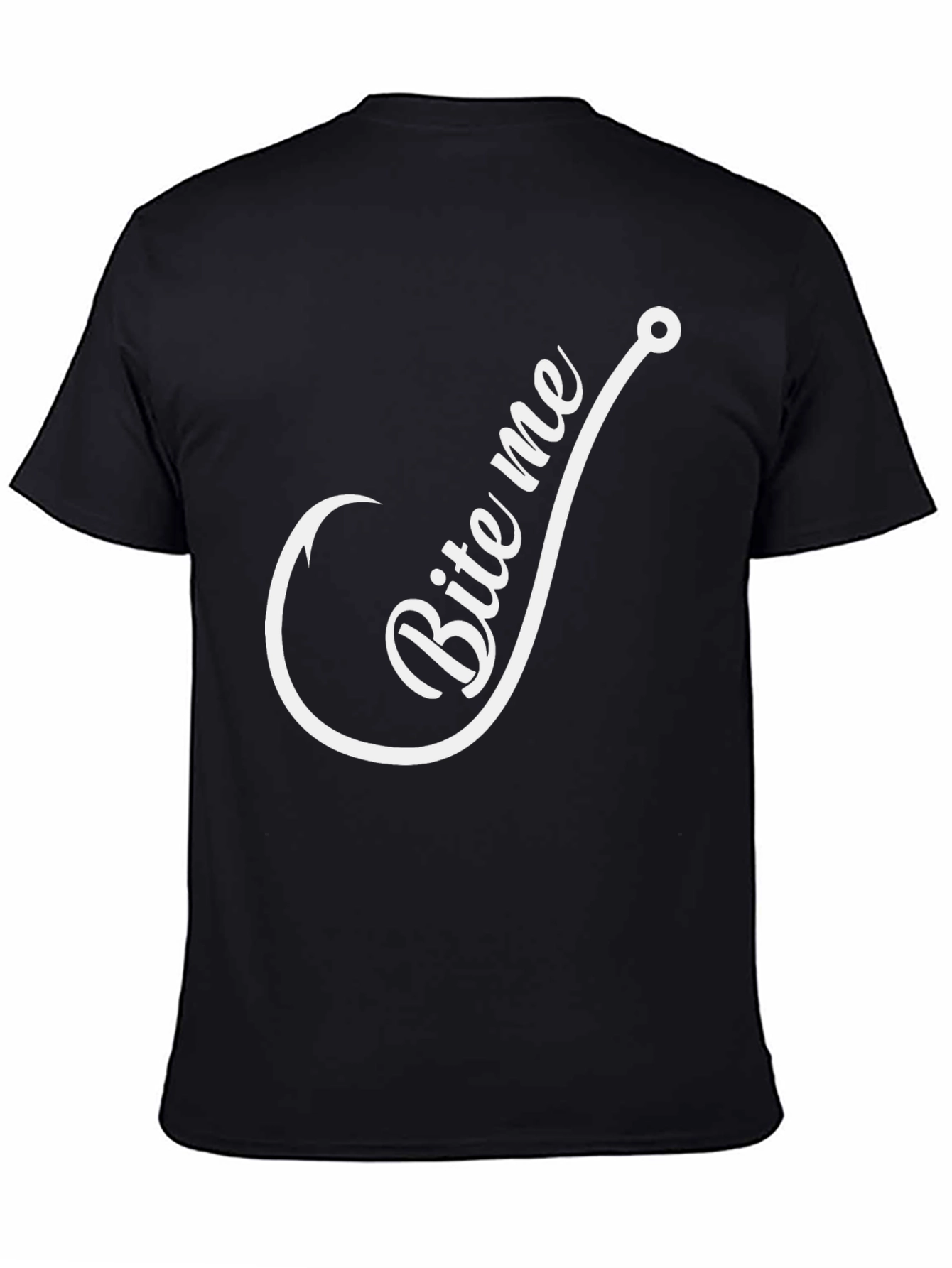 Bite Me Fishing Hook Graphic Tee - Novelty T-Shirt