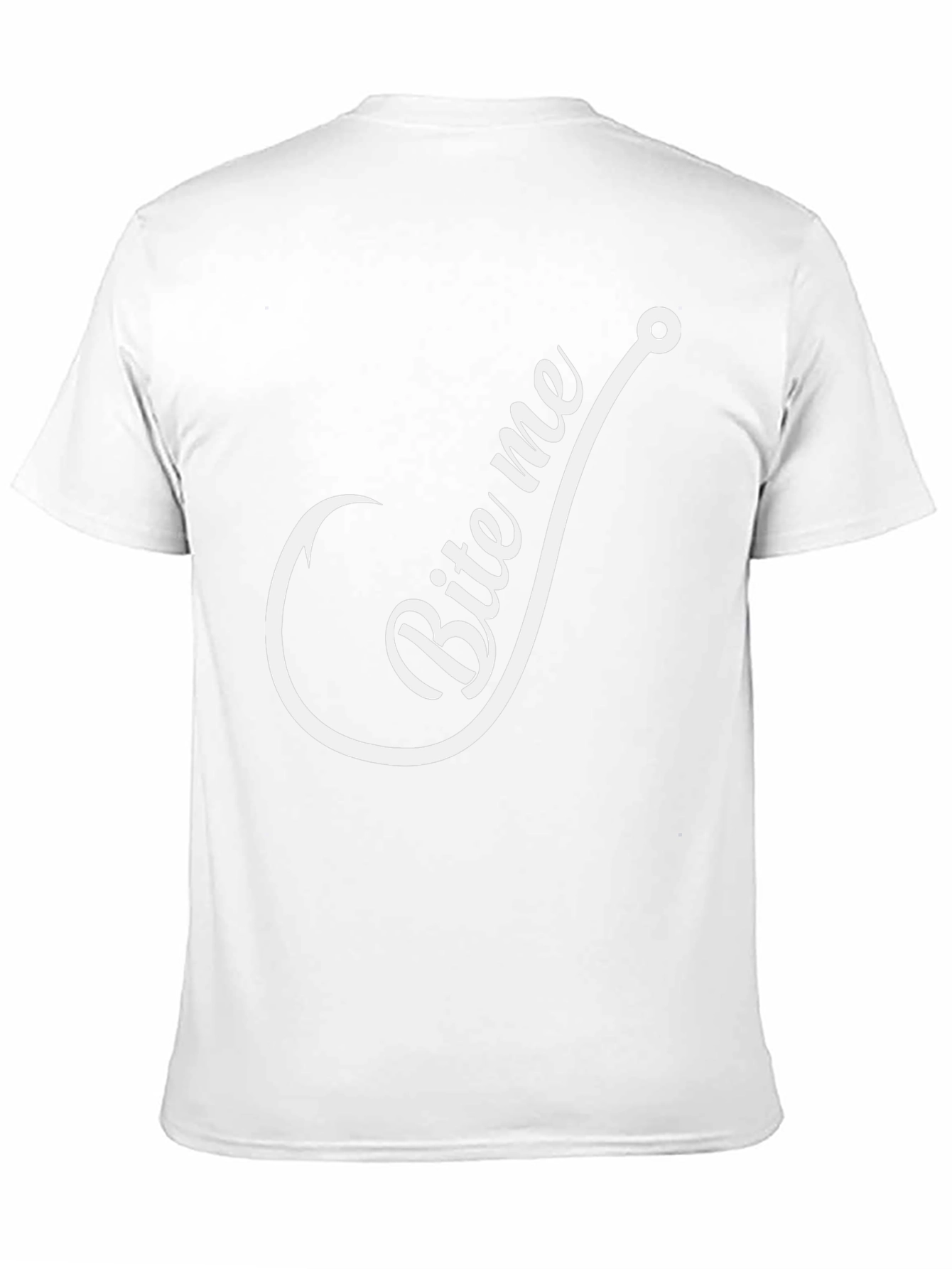 Bite Me Fishing Hook Graphic Tee - Novelty T-Shirt