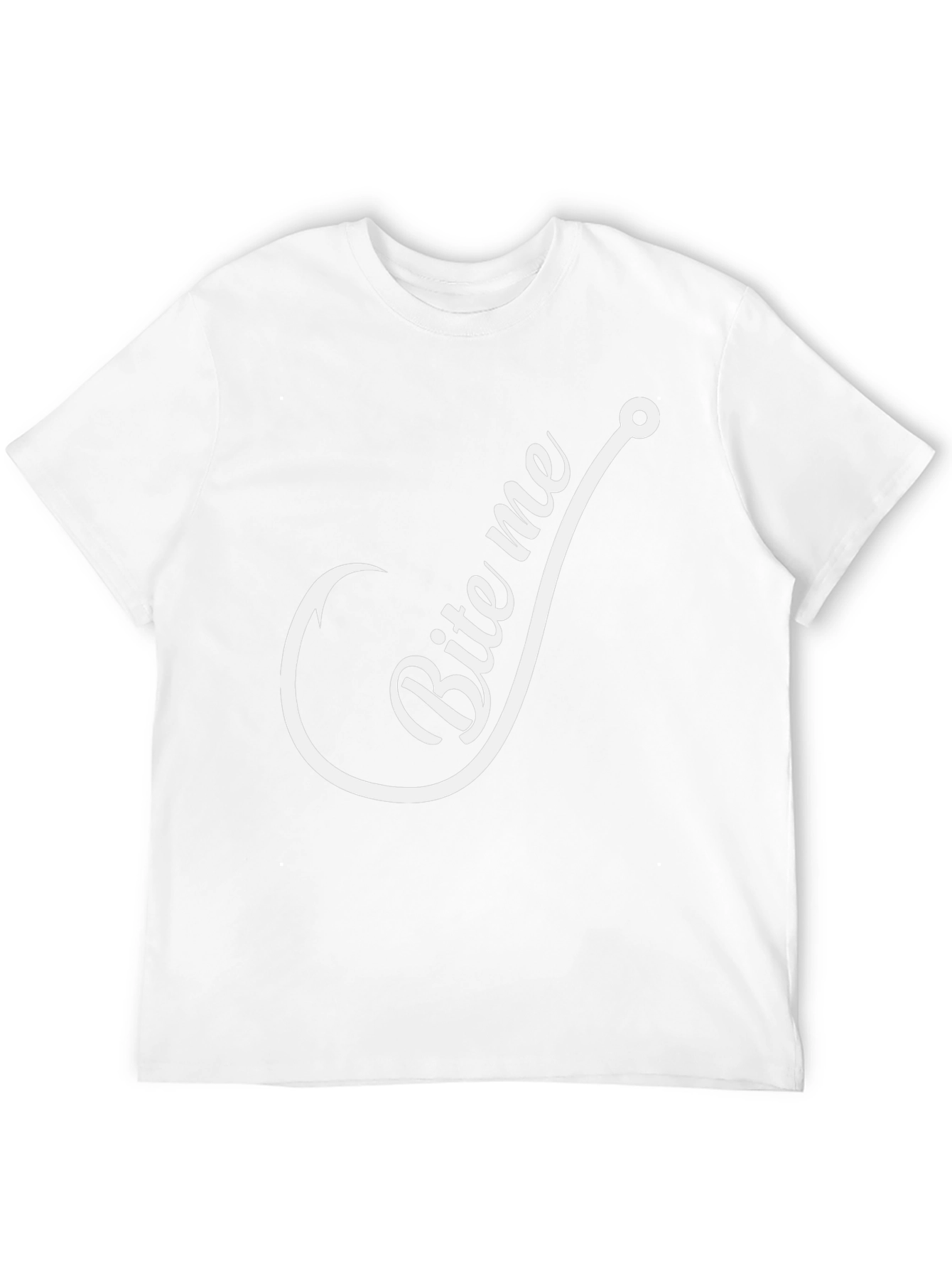Bite Me Fishing Hook Graphic Tee - Novelty T-Shirt