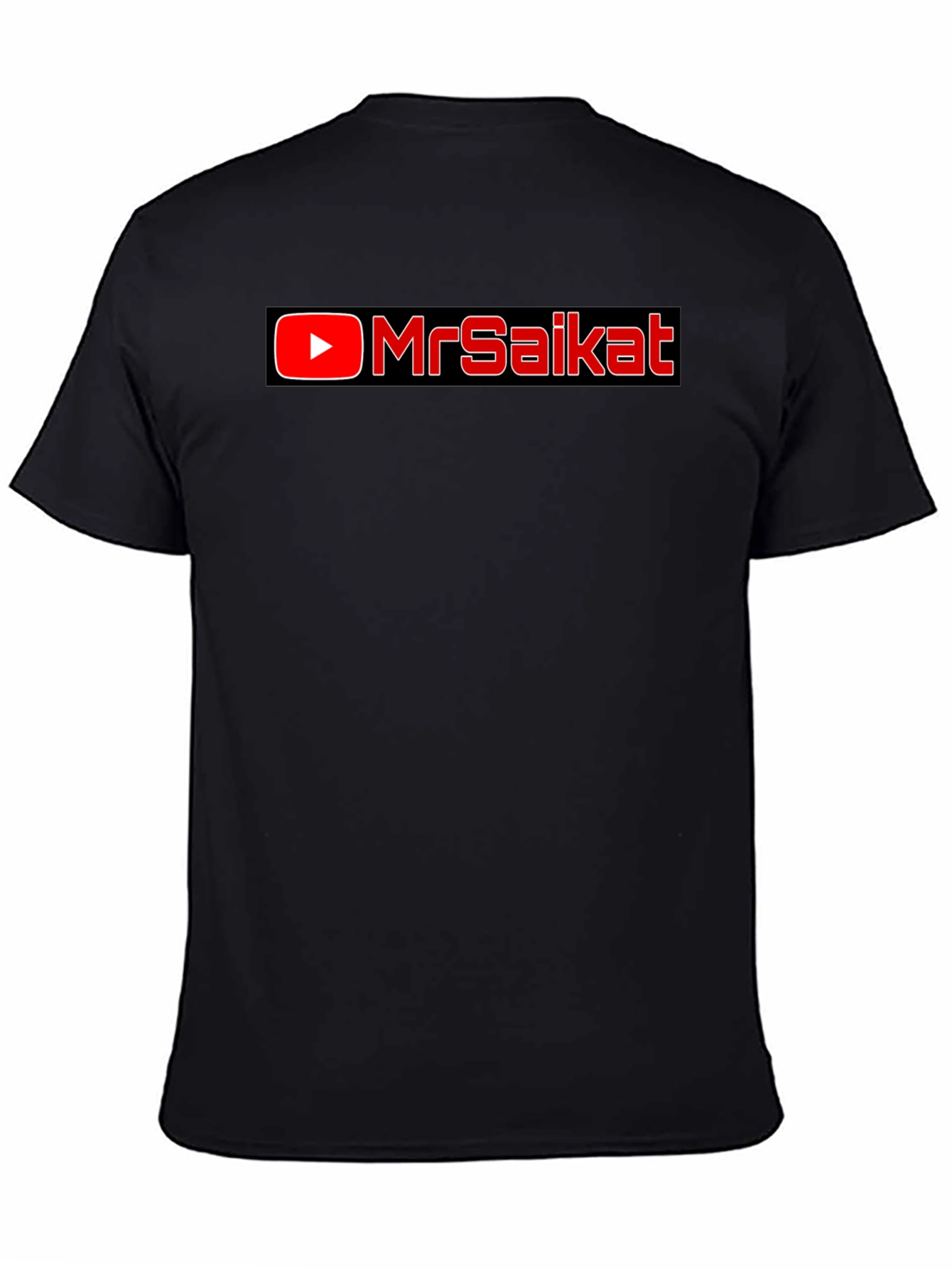 MrSaikat Black Cotton Graphic Tee