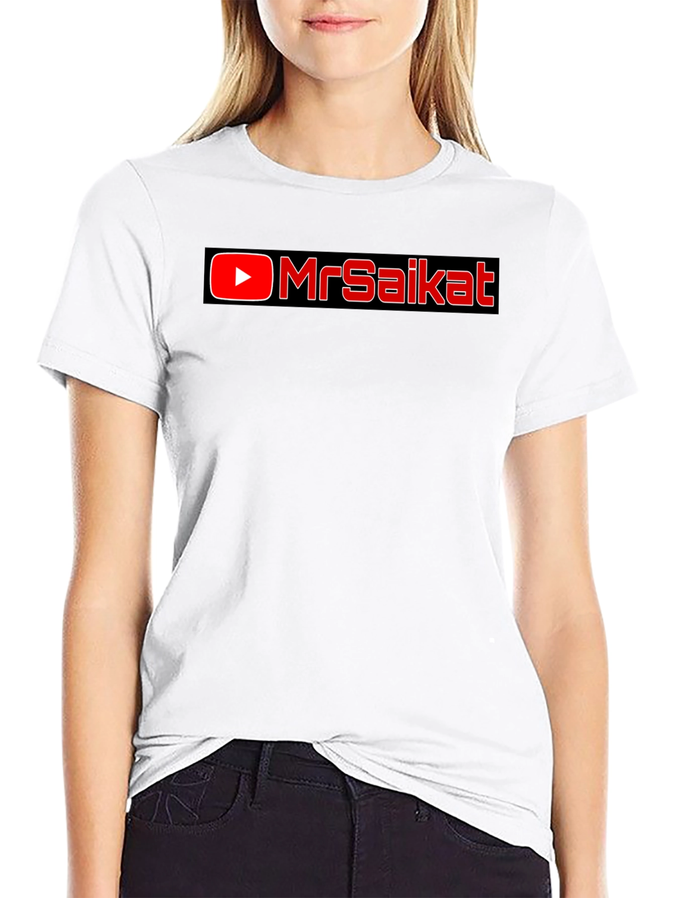 MrSaikat Black Cotton Graphic Tee