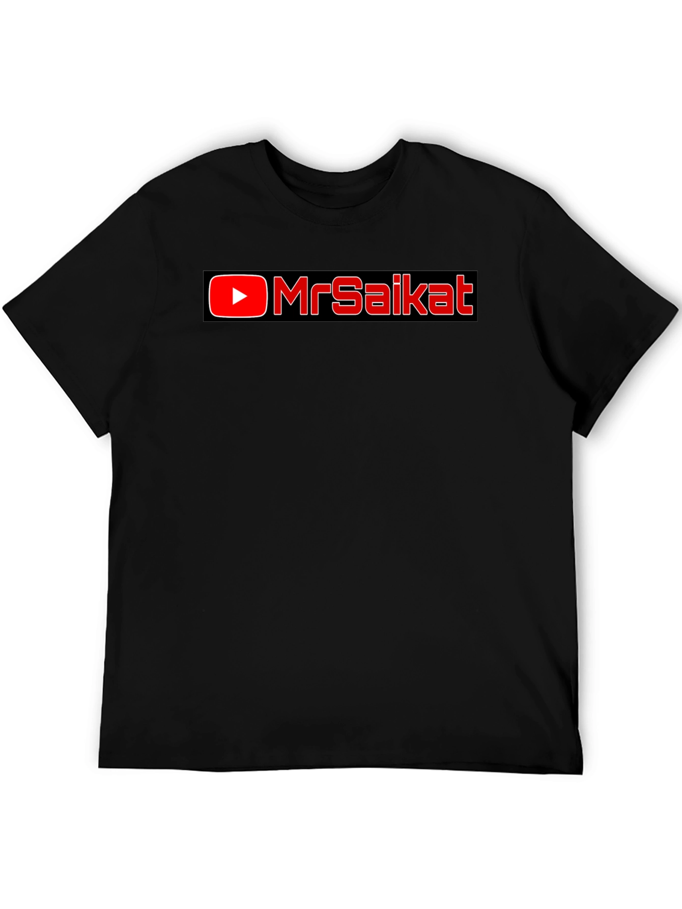 MrSaikat Black Cotton Graphic Tee