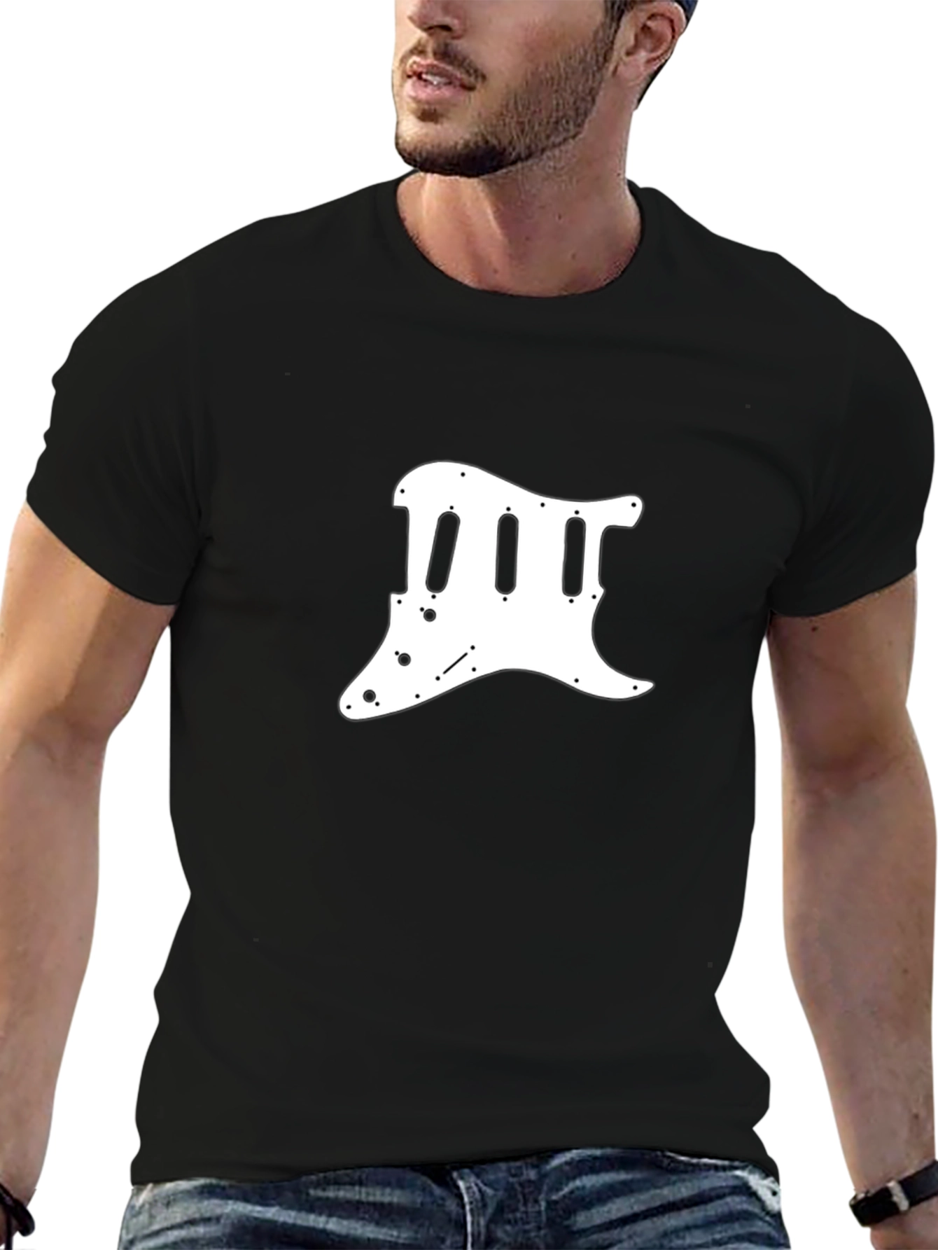 Guitar Pickguard T-Shirt - Black