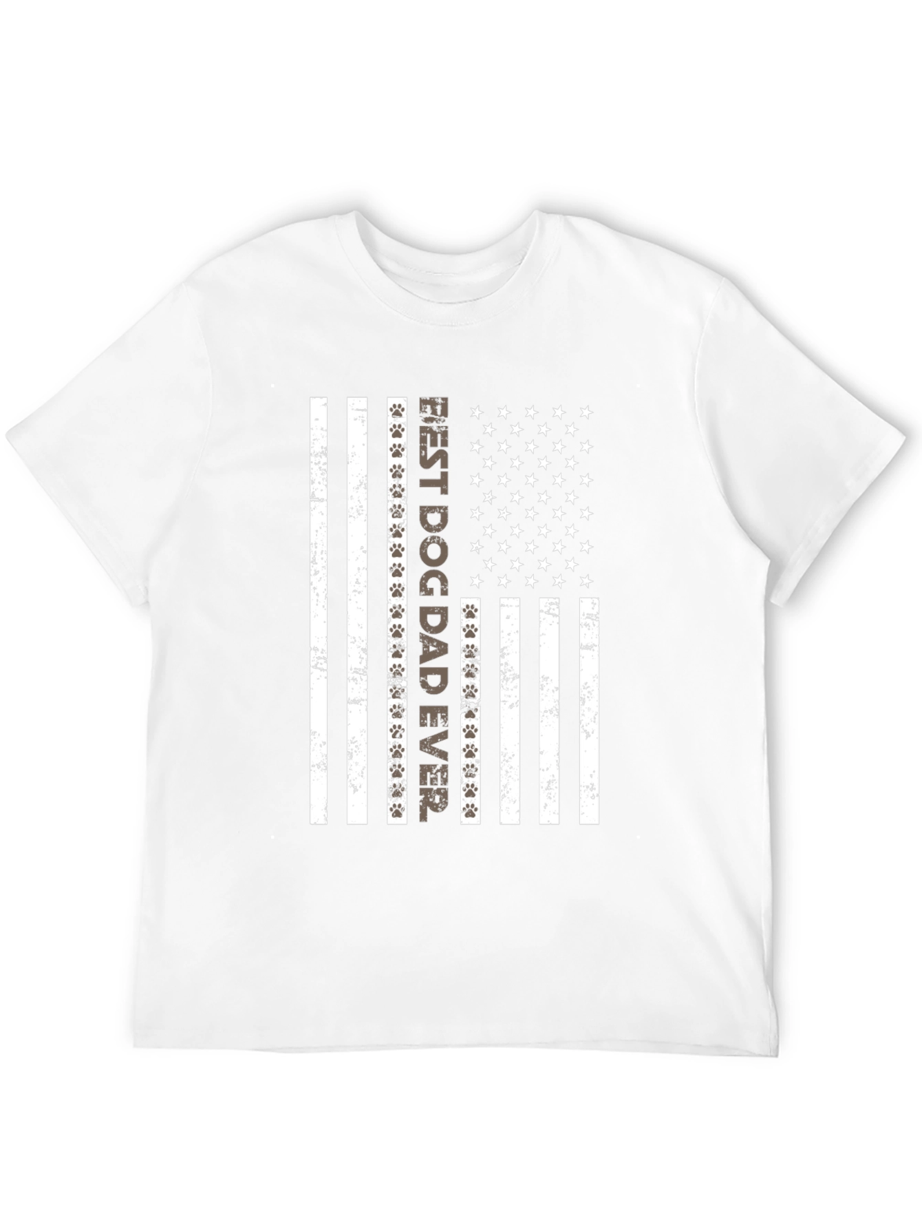 Best Dog Dad Ever USA Flag T-Shirt