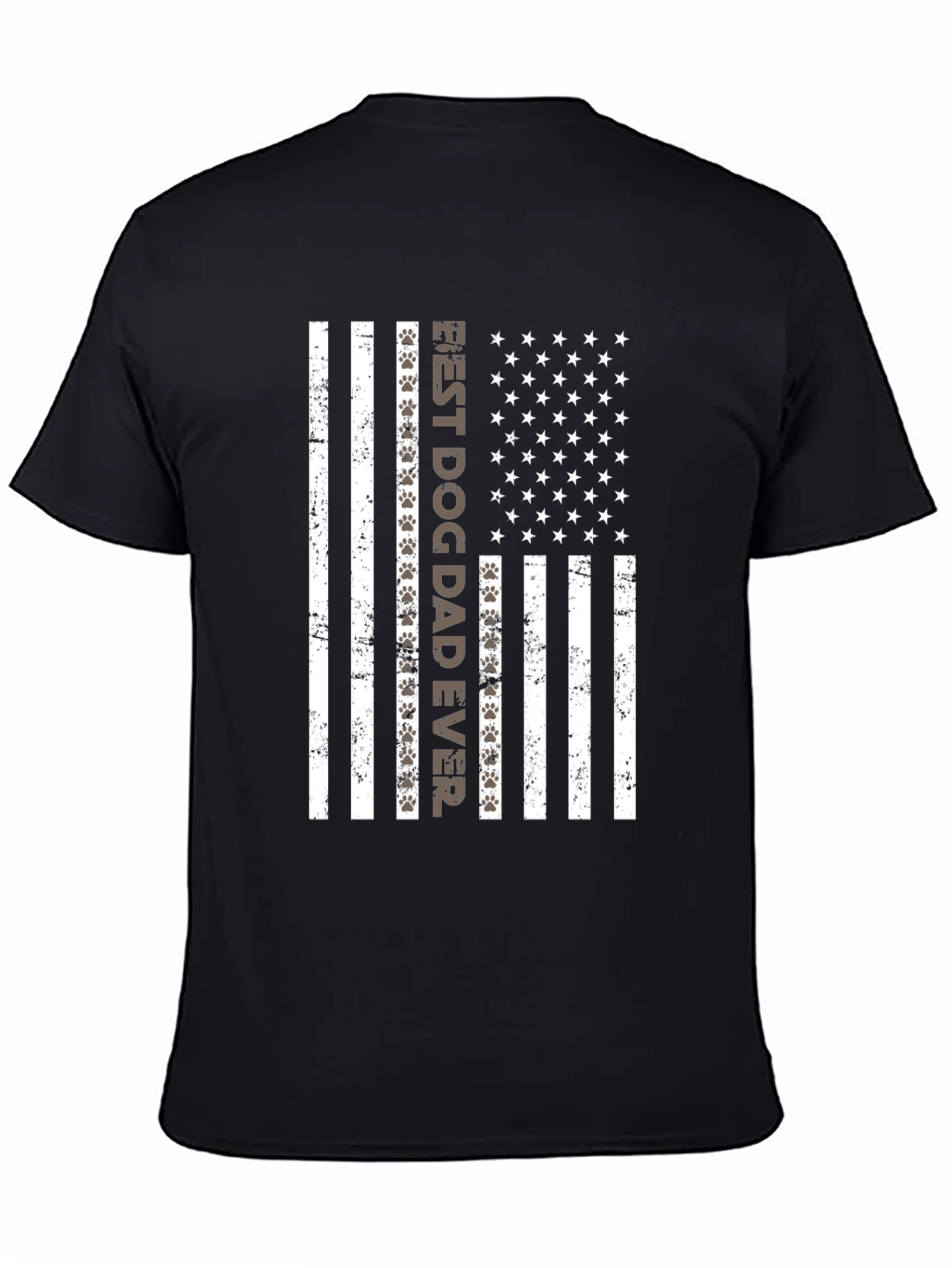 Best Dog Dad Ever USA Flag T-Shirt