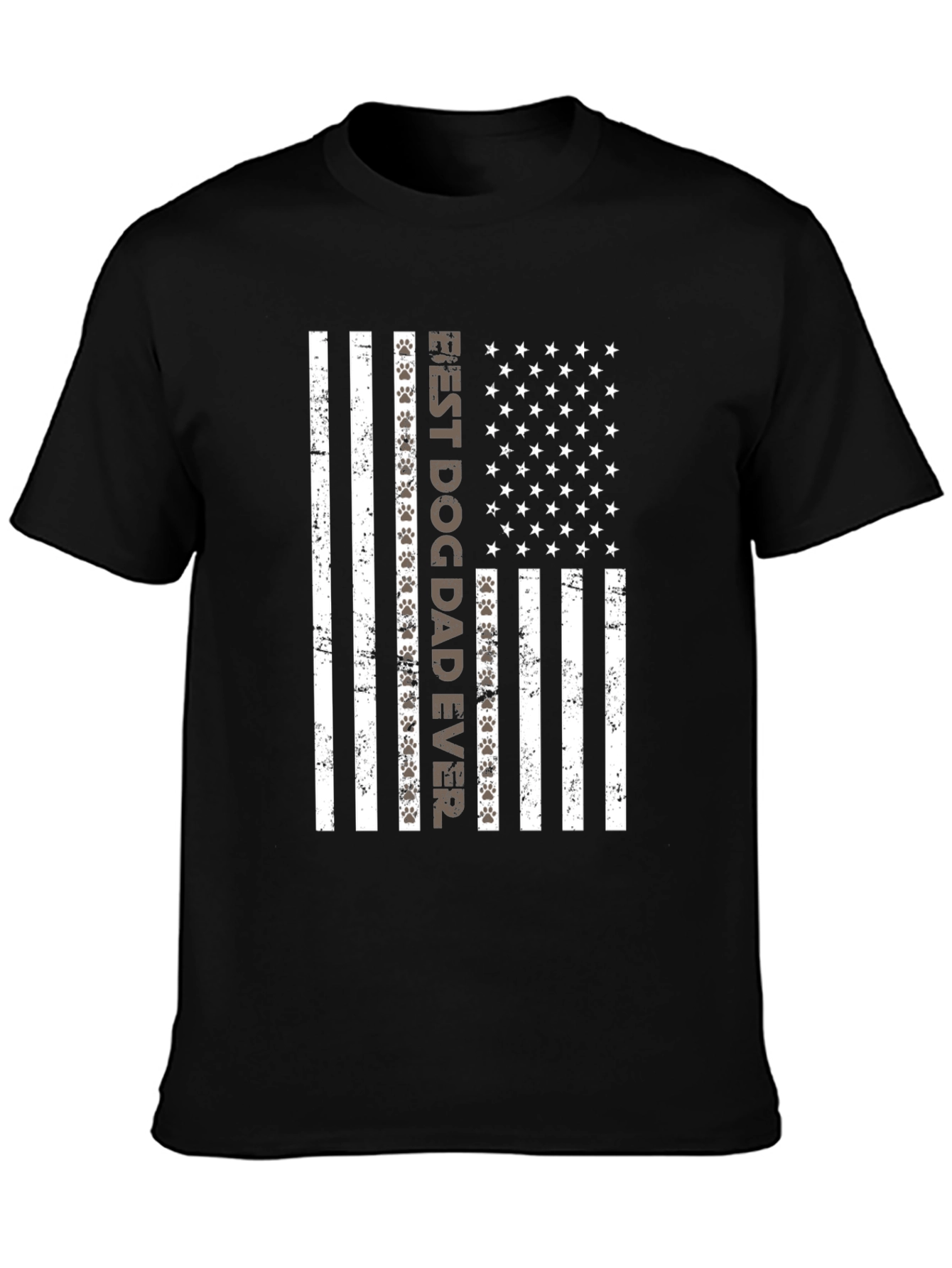 Best Dog Dad Ever USA Flag T-Shirt