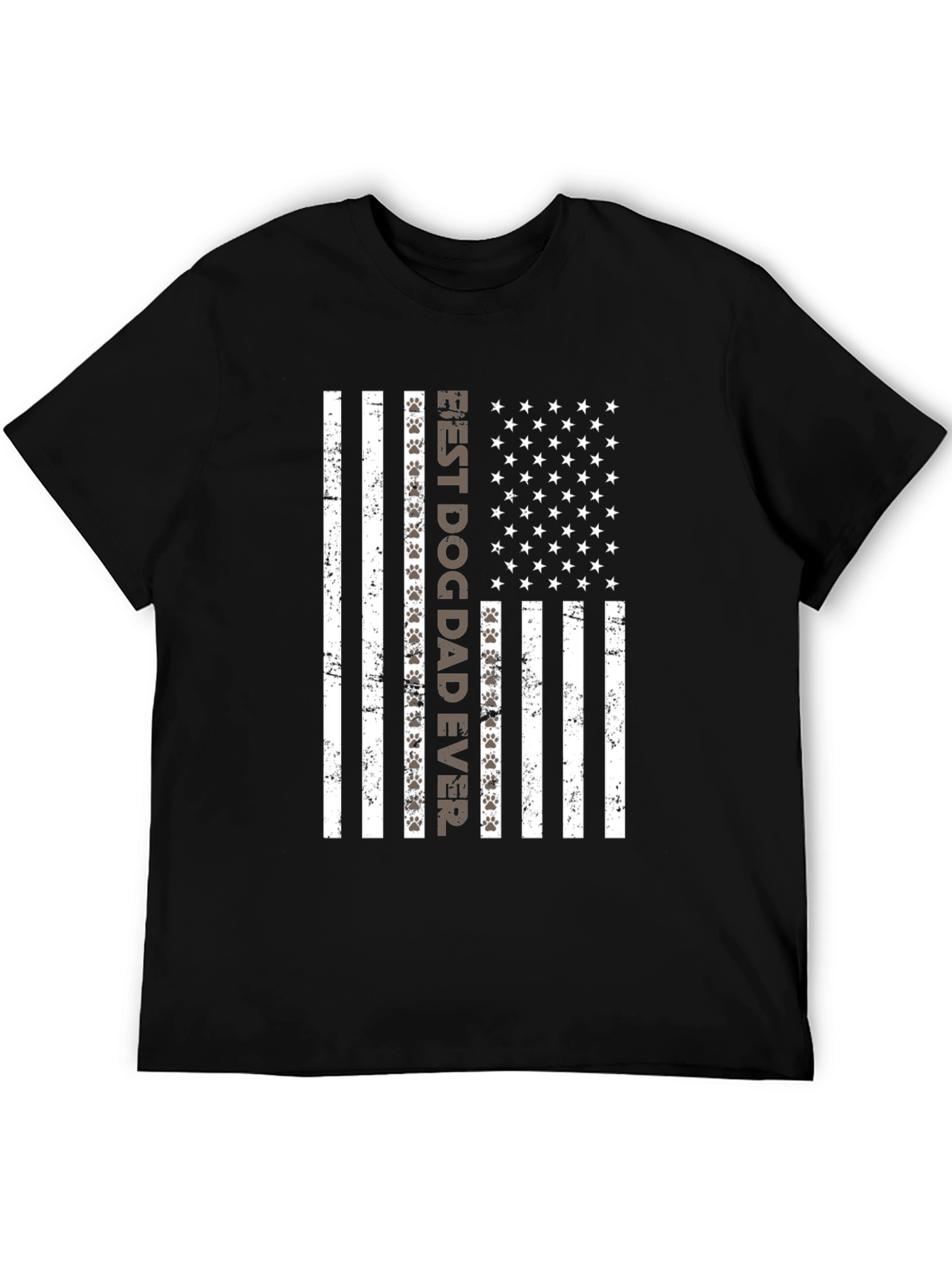 Best Dog Dad Ever USA Flag T-Shirt