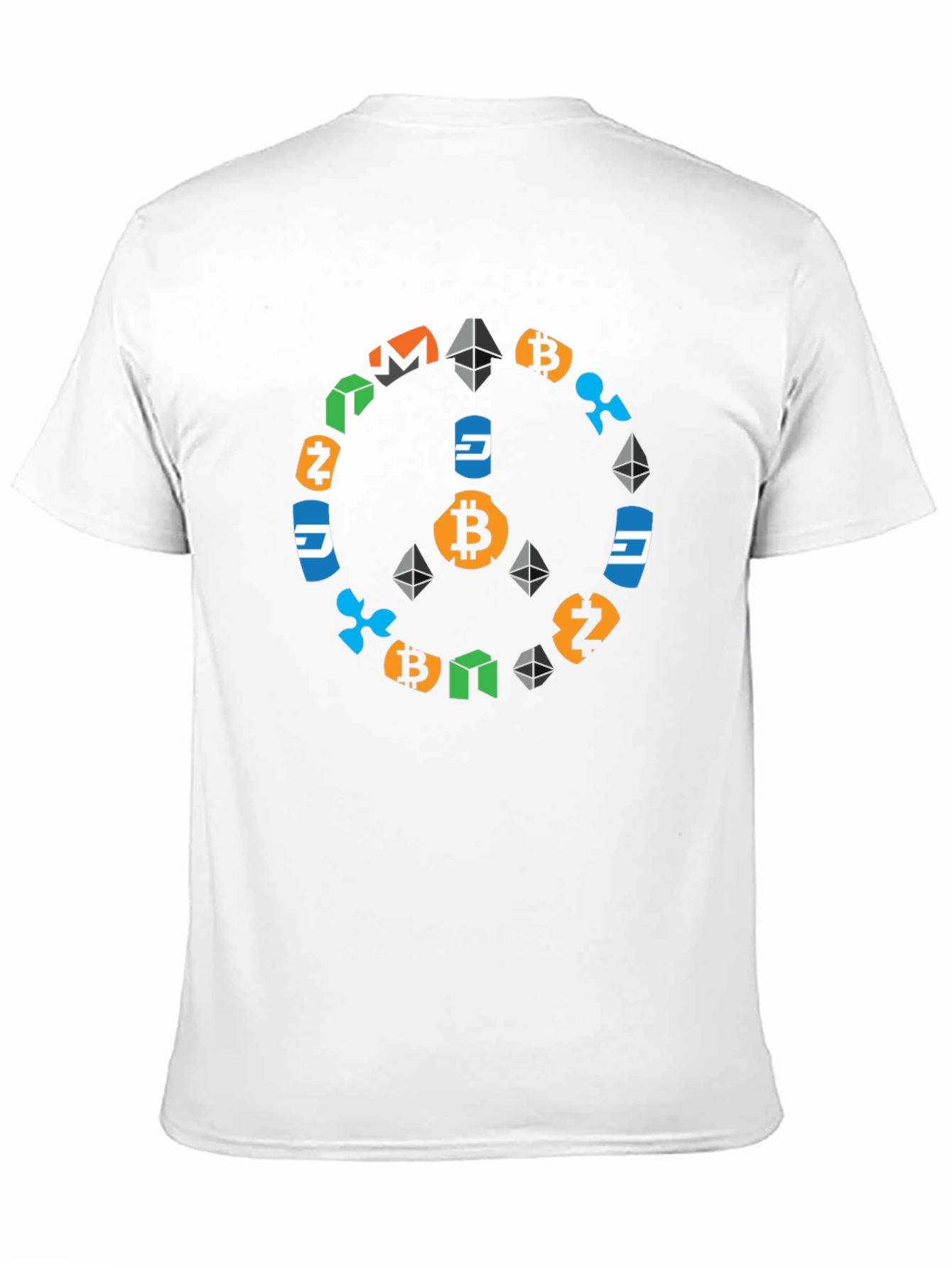 Crypto Peace Sign Black T-Shirt