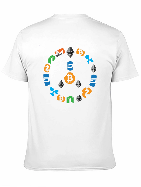 Crypto Peace Sign Black T-Shirt