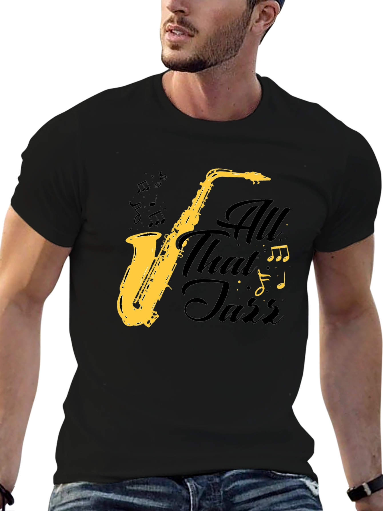 All That Jazz Saxophone Graphic T-Shirt