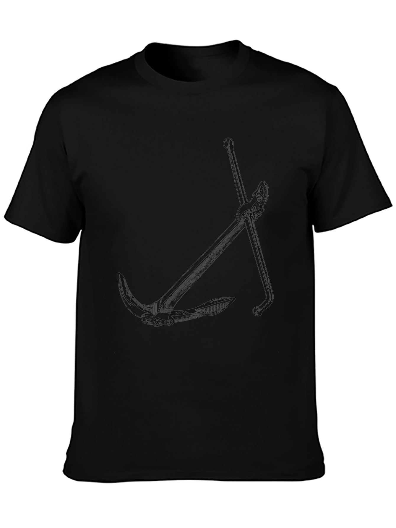 Classic Black Cotton Blend Mens T-Shirt