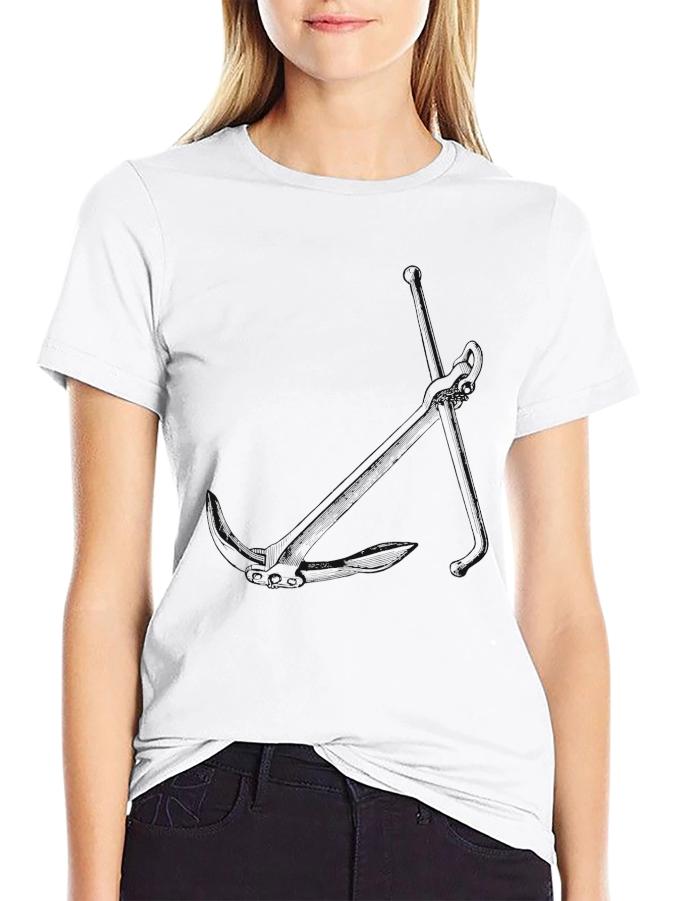 Classic Black Cotton Blend Mens T-Shirt