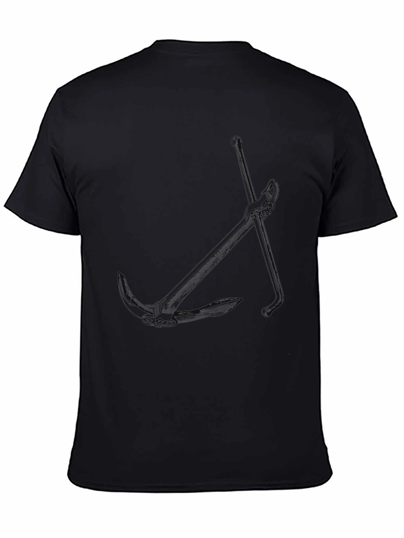 Classic Black Cotton Blend Mens T-Shirt