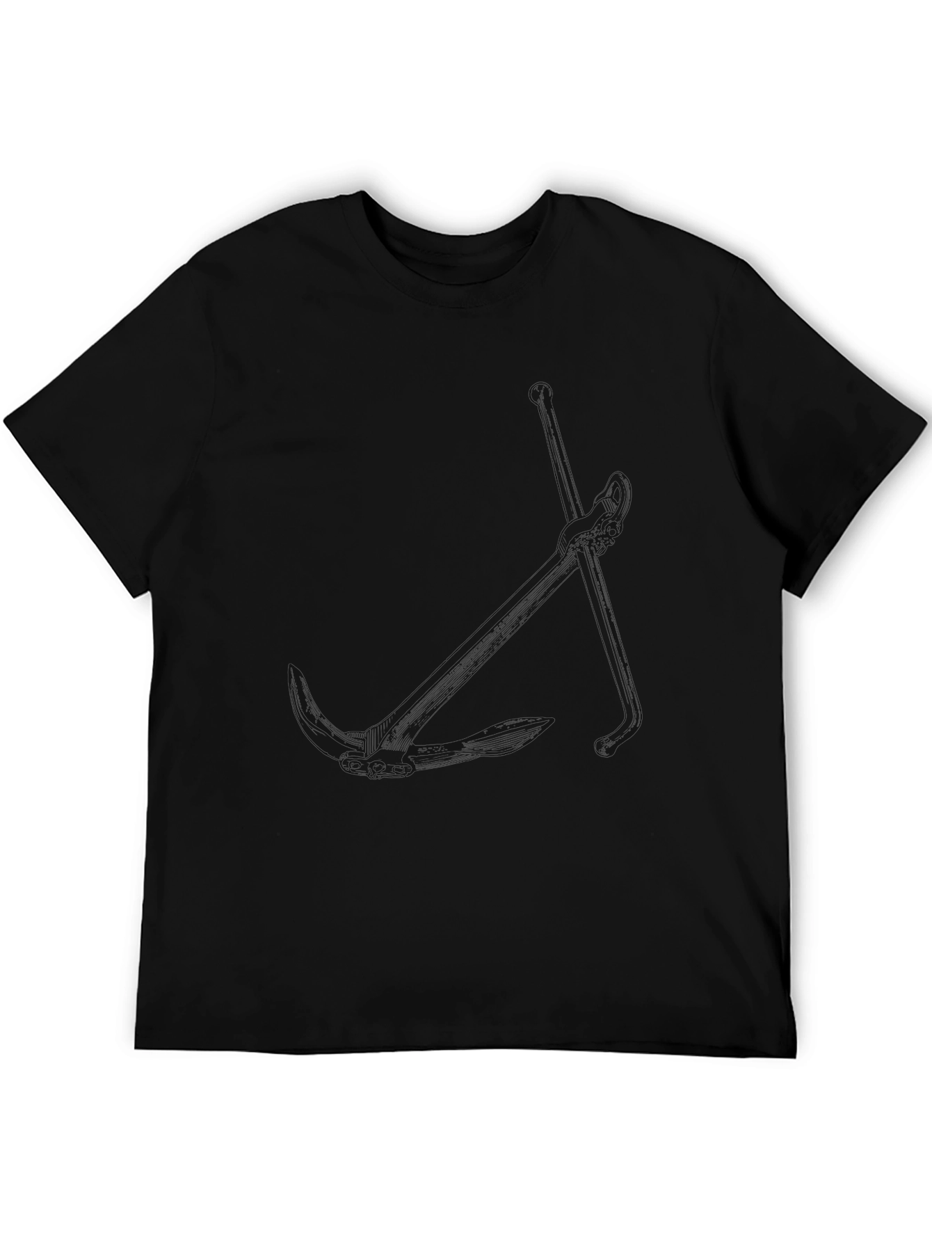 Classic Black Cotton Blend Mens T-Shirt
