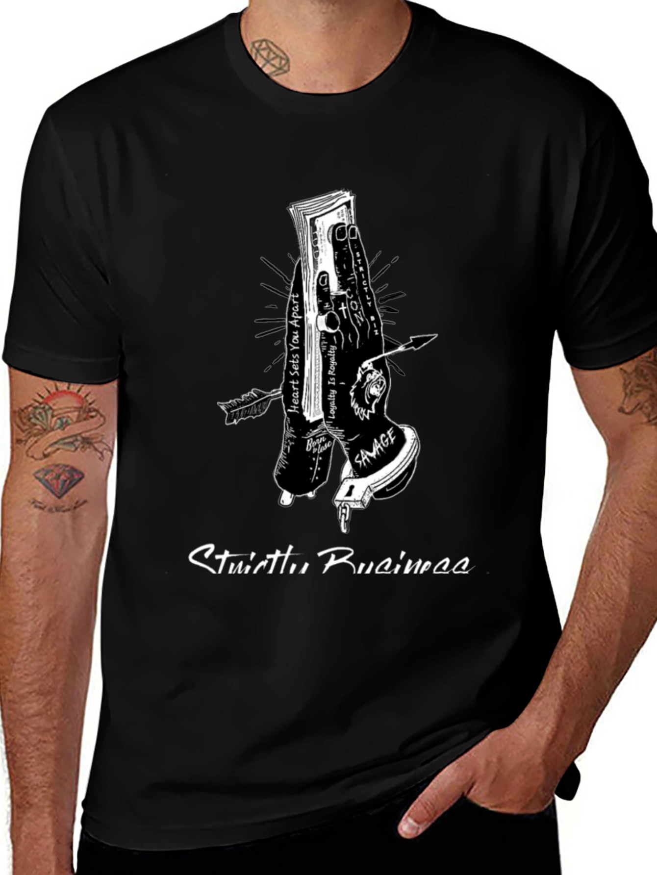 Strictly Business Graphic Tee - Black