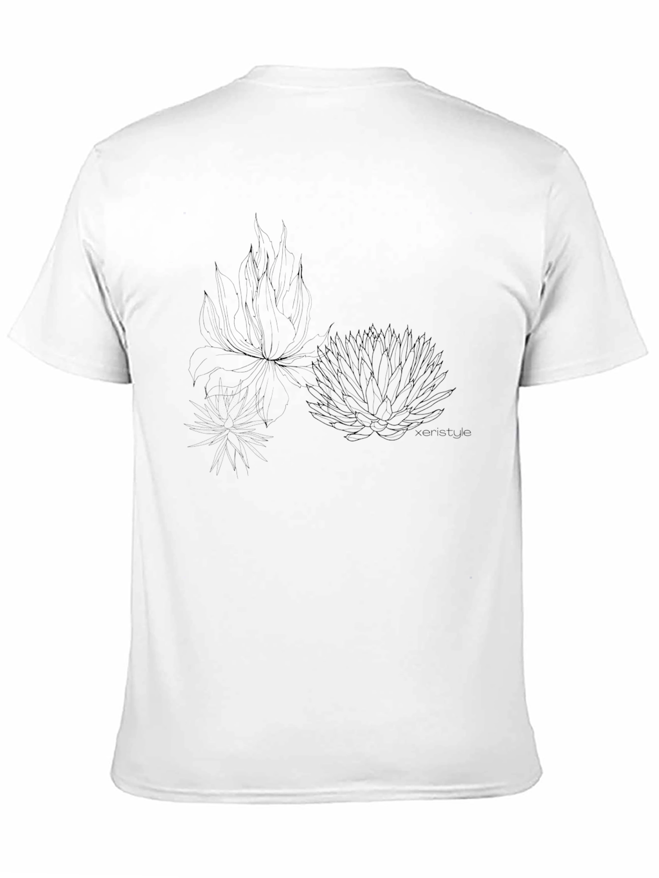 Minimalist Floral Black T-Shirt