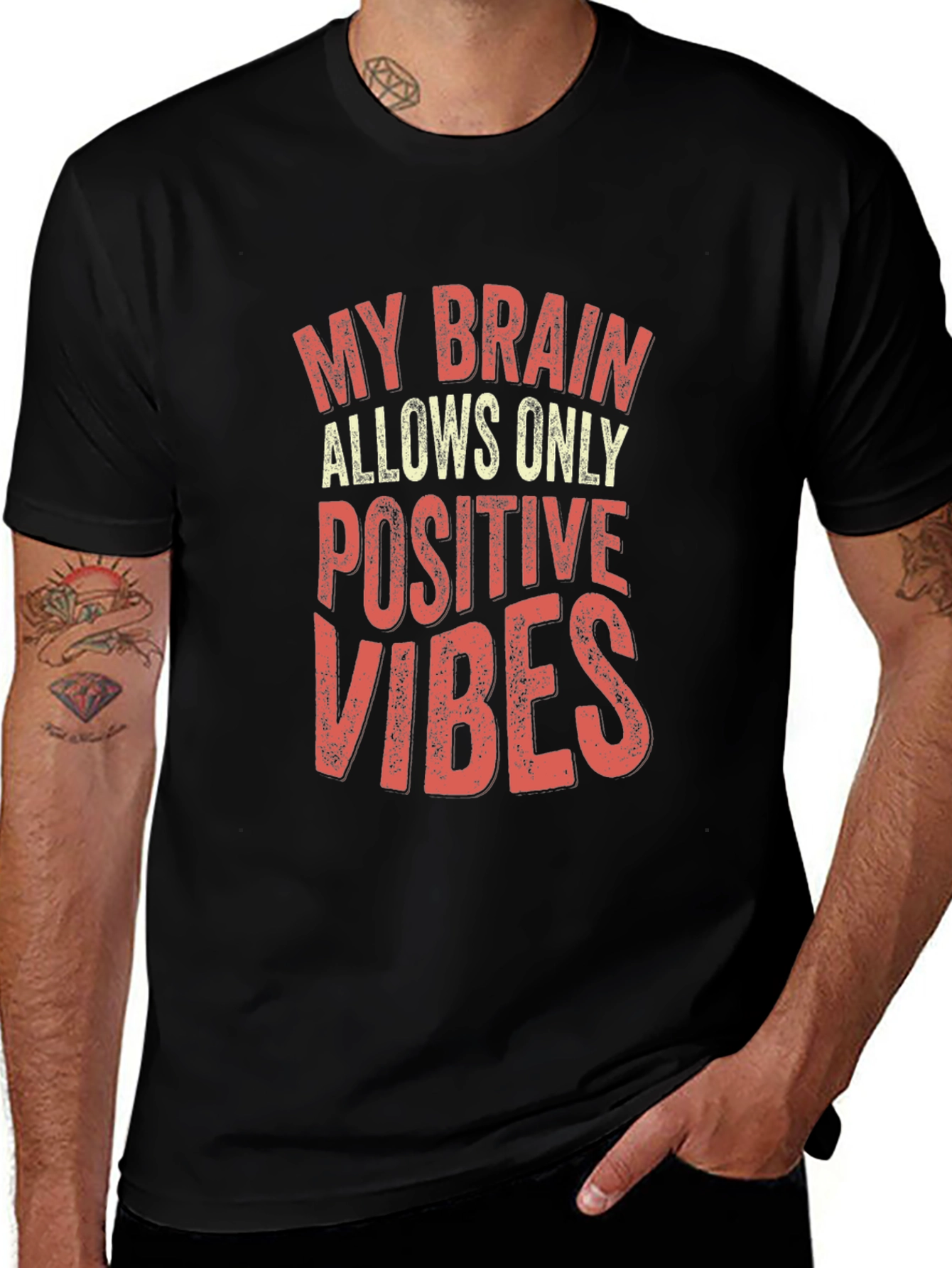 Positive Vibes Graphic Tee - Trendy Unisex T-Shirt