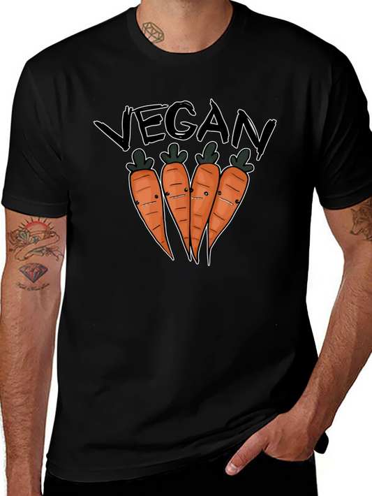 Vegan Carrots Graphic Tee - Black Cotton T-Shirt