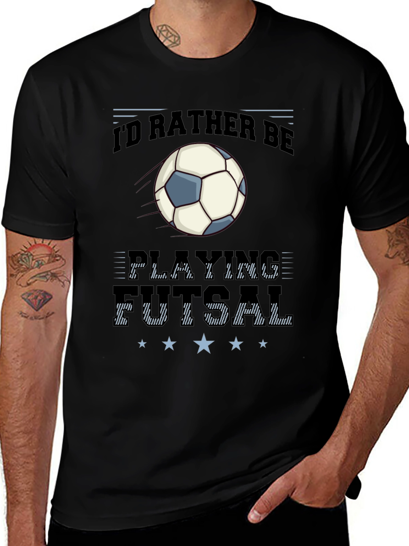 Id Rather Be Playing Futsal Graphic Tee