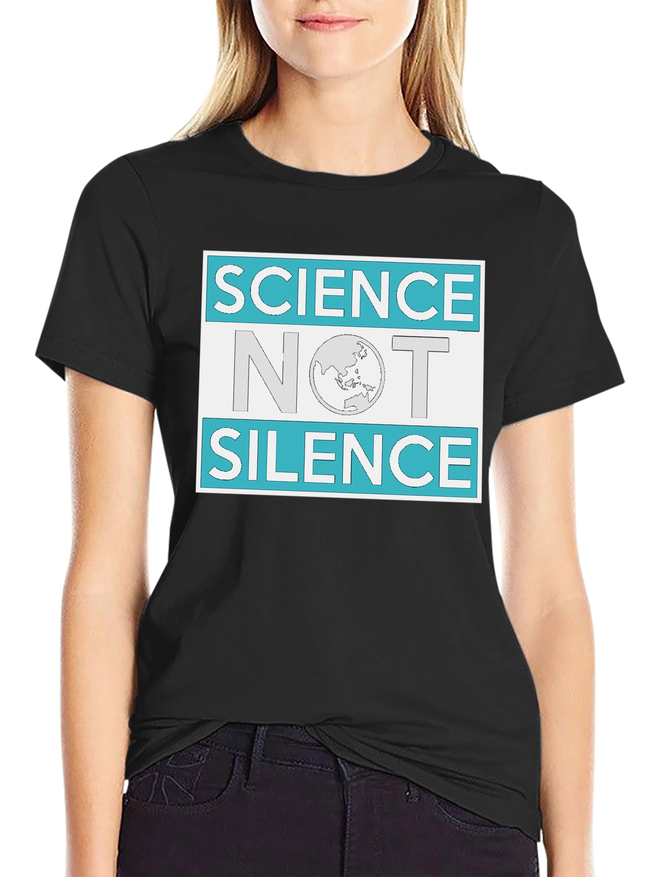 Science Not Silence Graphic Tee - Black