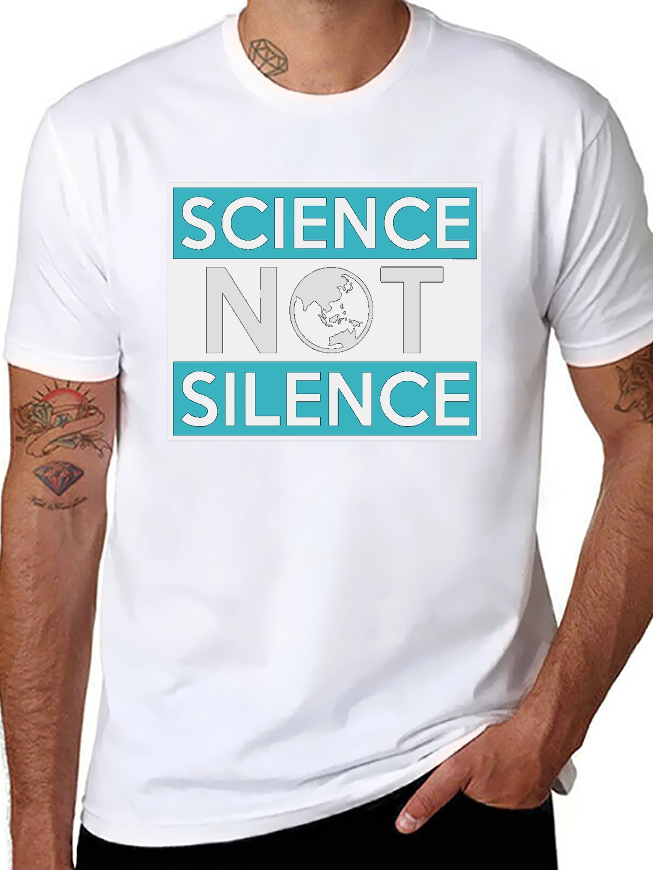 Science Not Silence Graphic Tee - Black