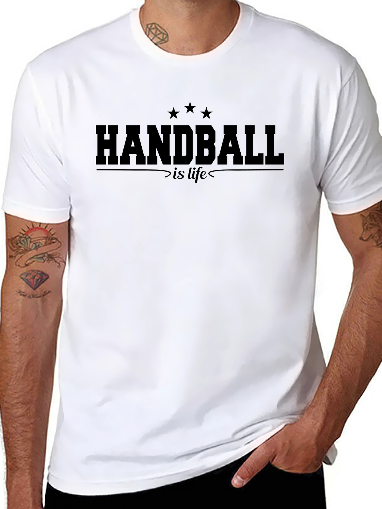 Handball is Life T-Shirt - Sporty Black Tee
