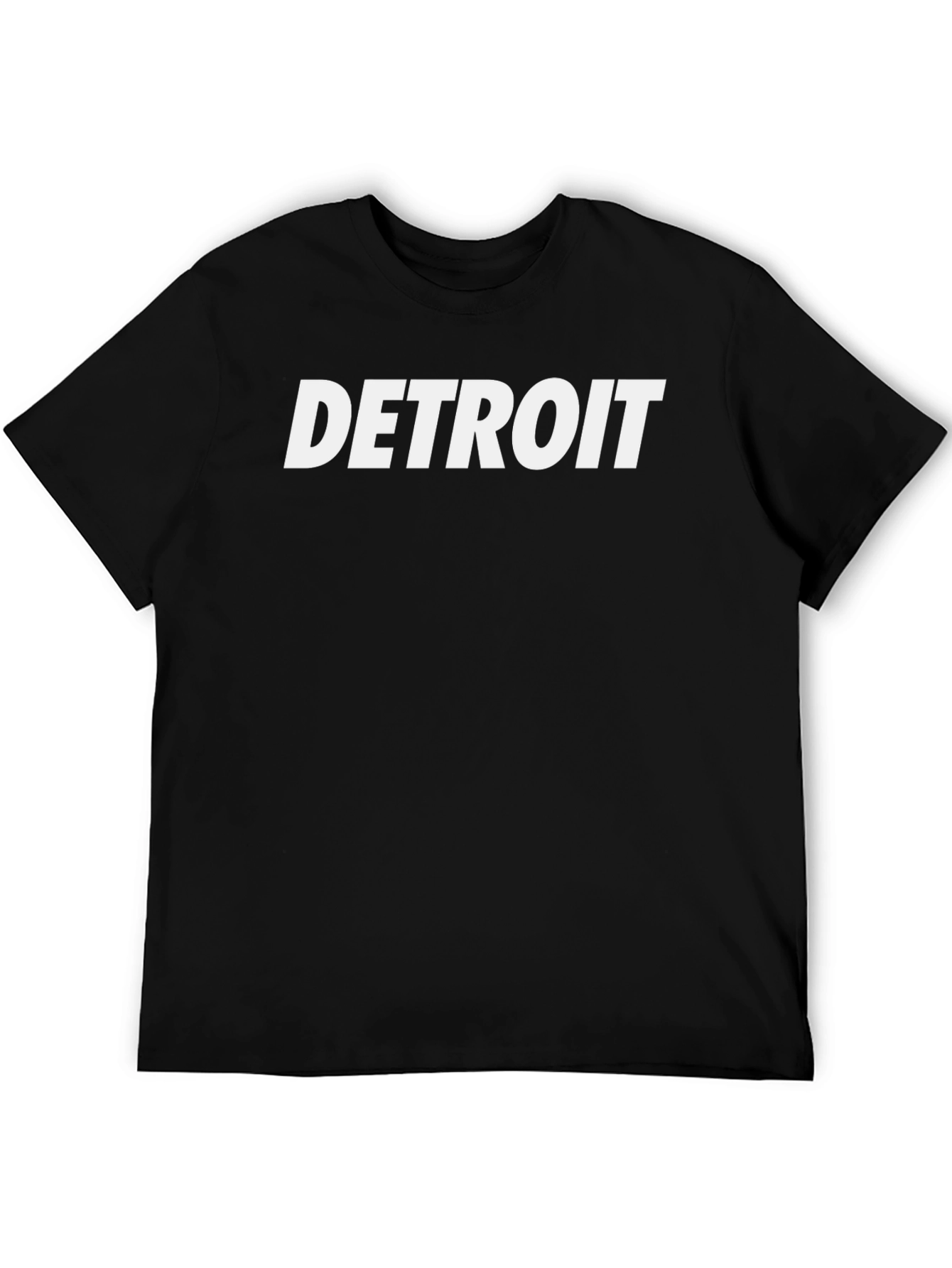 Detroit Graphic Tee - Classic Black Cotton T-Shirt