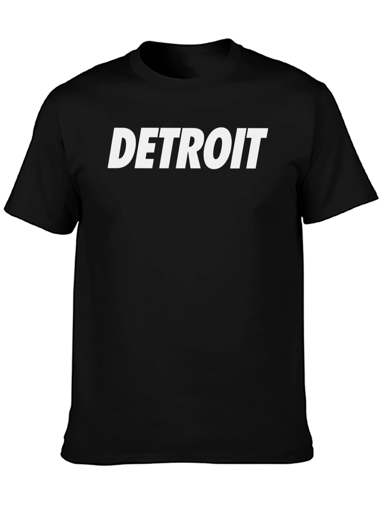 Detroit Graphic Tee - Classic Black Cotton T-Shirt