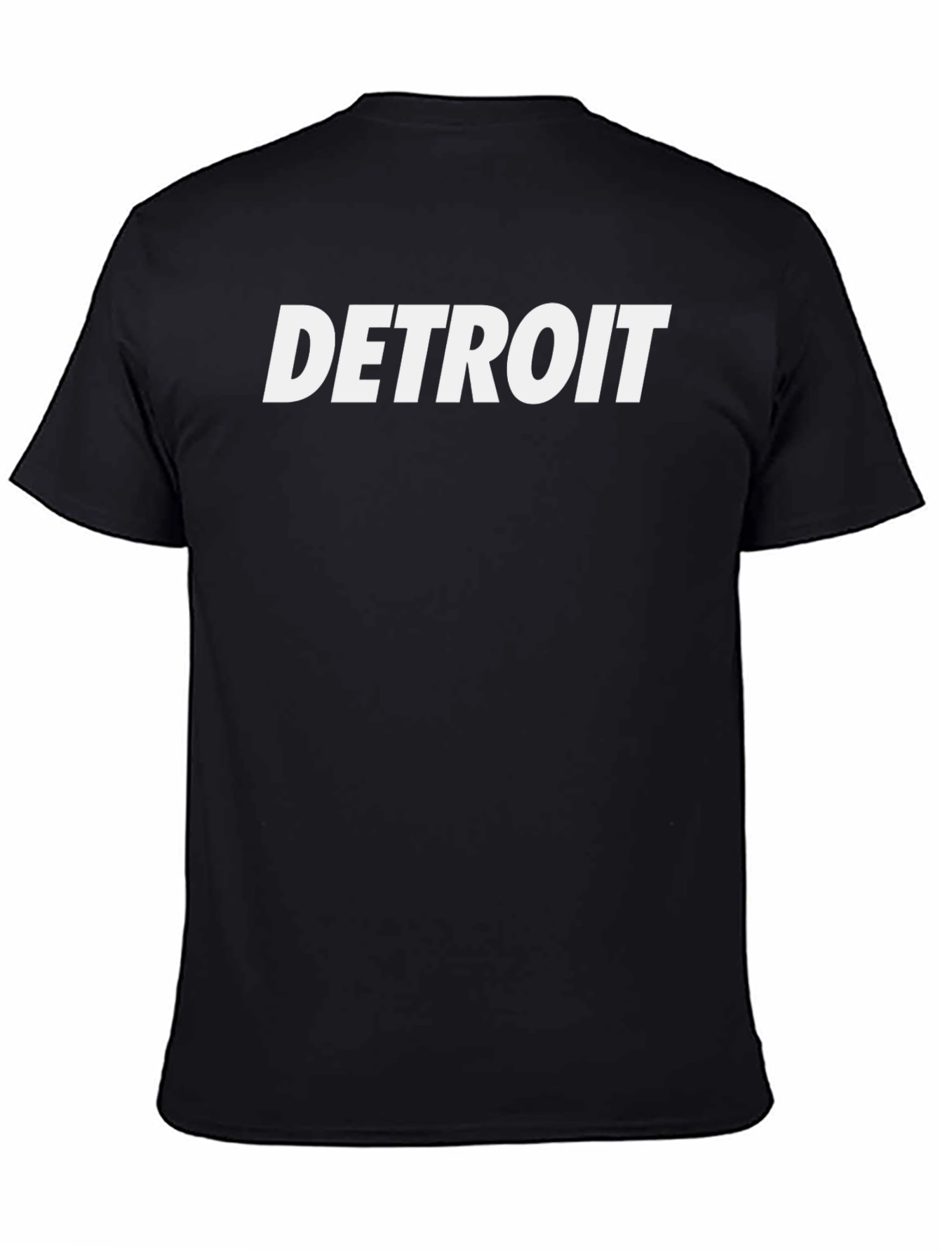 Detroit Graphic Tee - Classic Black Cotton T-Shirt