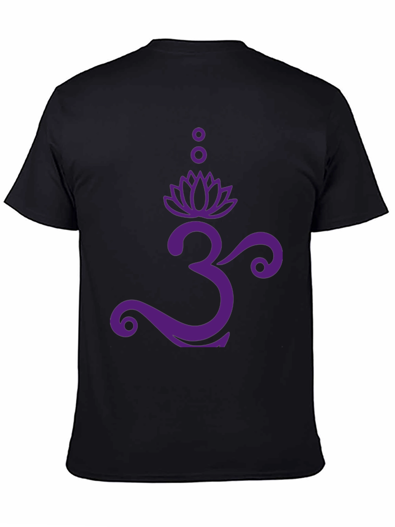 Om Lotus Graphic Tee - Black Cotton T-Shirt