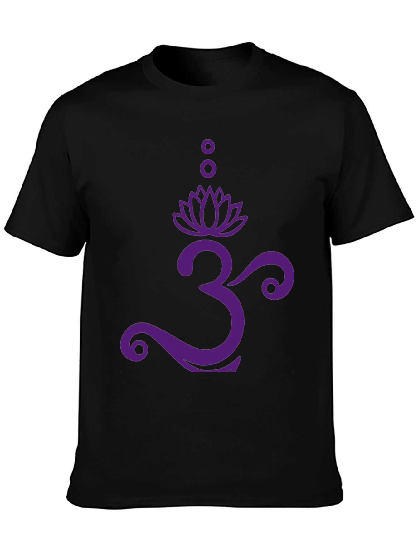 Om Lotus Graphic Tee - Black Cotton T-Shirt
