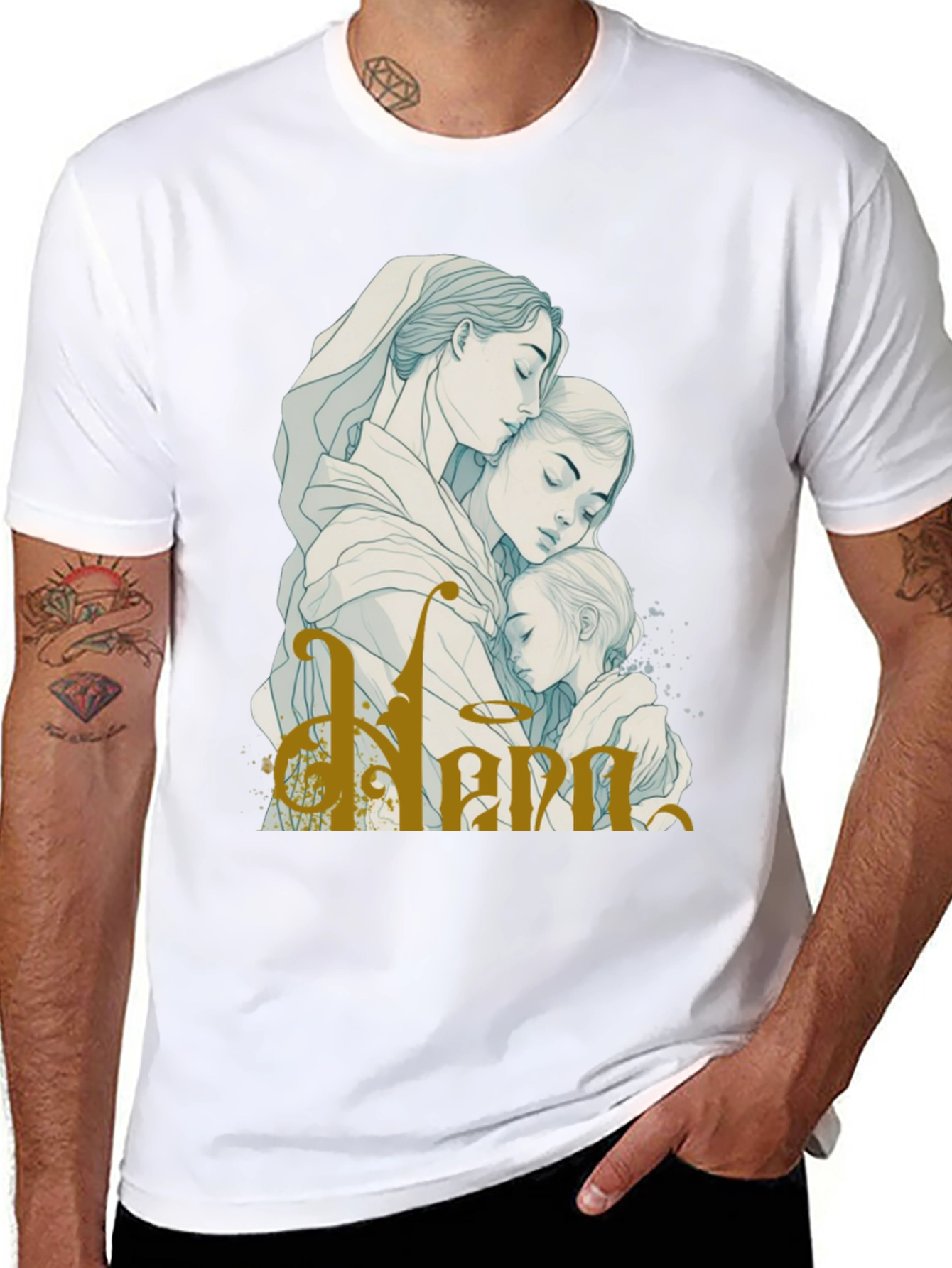 Mother Daughter Embrace Graphic Tee