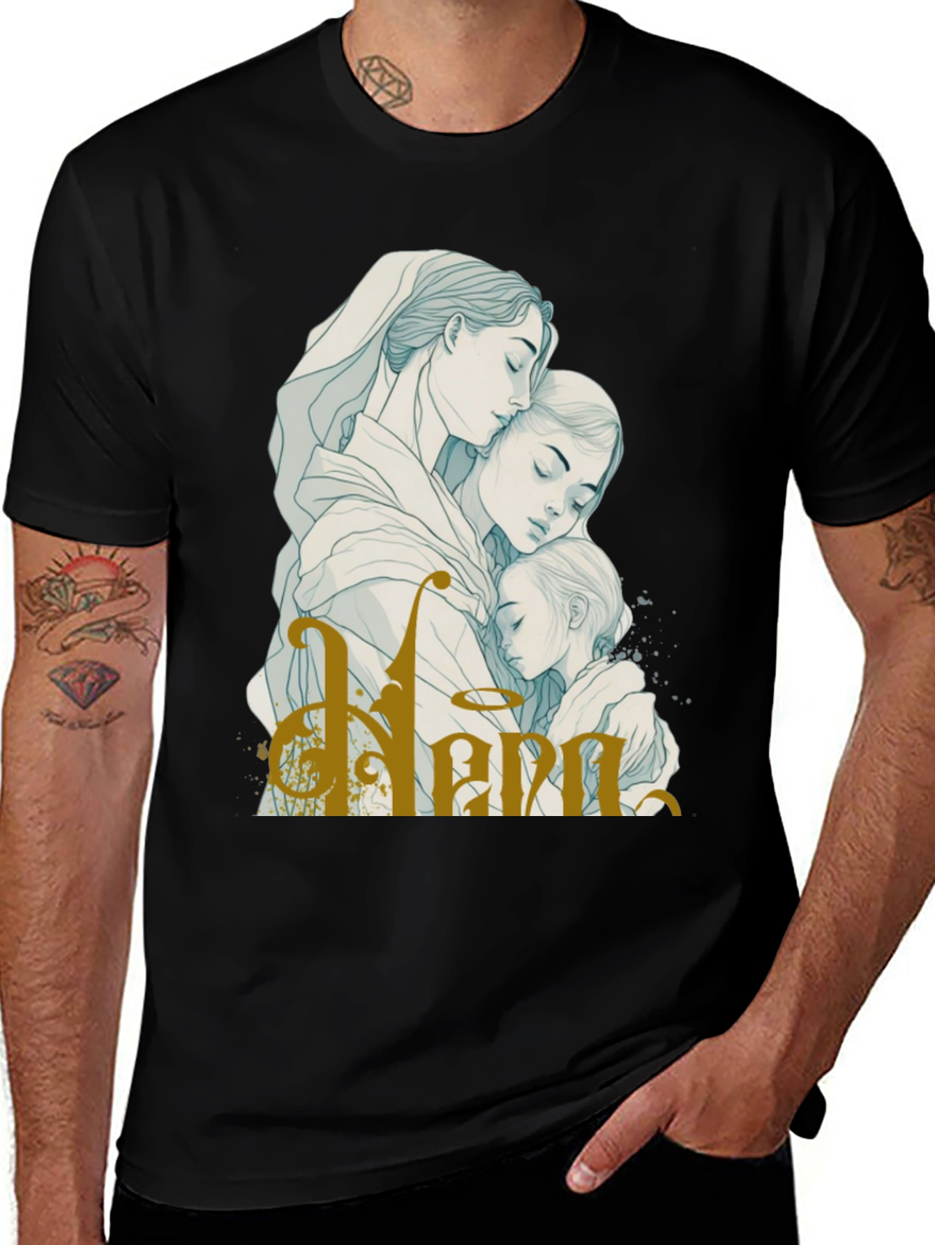 Mother Daughter Embrace Graphic Tee
