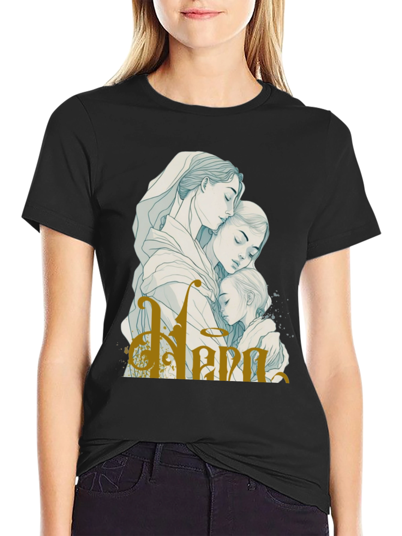 Mother Daughter Embrace Graphic Tee