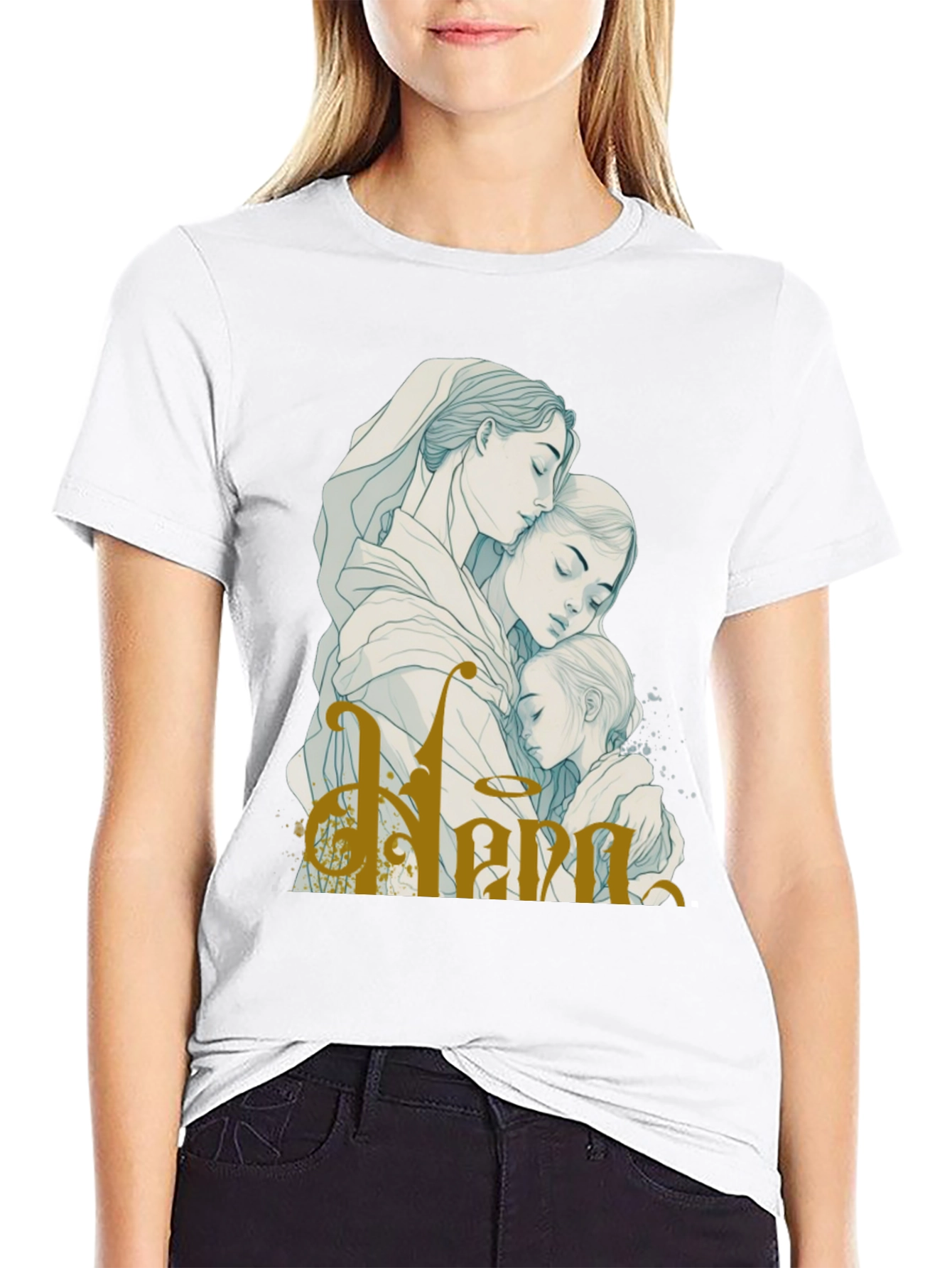 Mother Daughter Embrace Graphic Tee