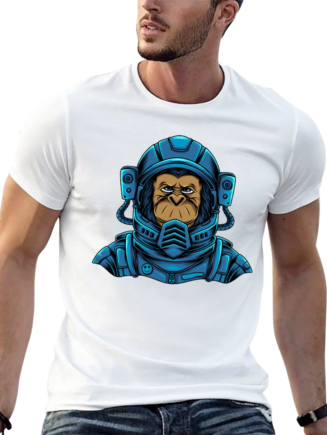 Ape Astronaut Graphic Tee - Cool Spaceman Monkey T-Shirt