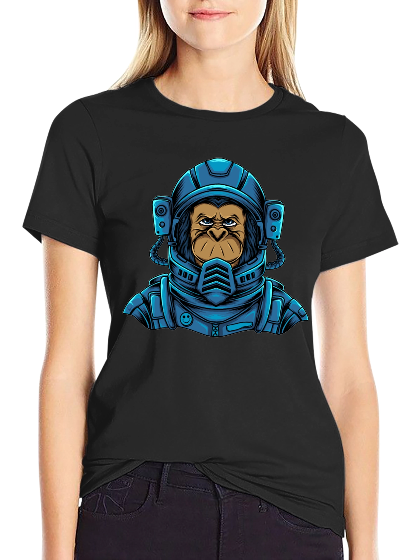 Ape Astronaut Graphic Tee - Cool Spaceman Monkey T-Shirt