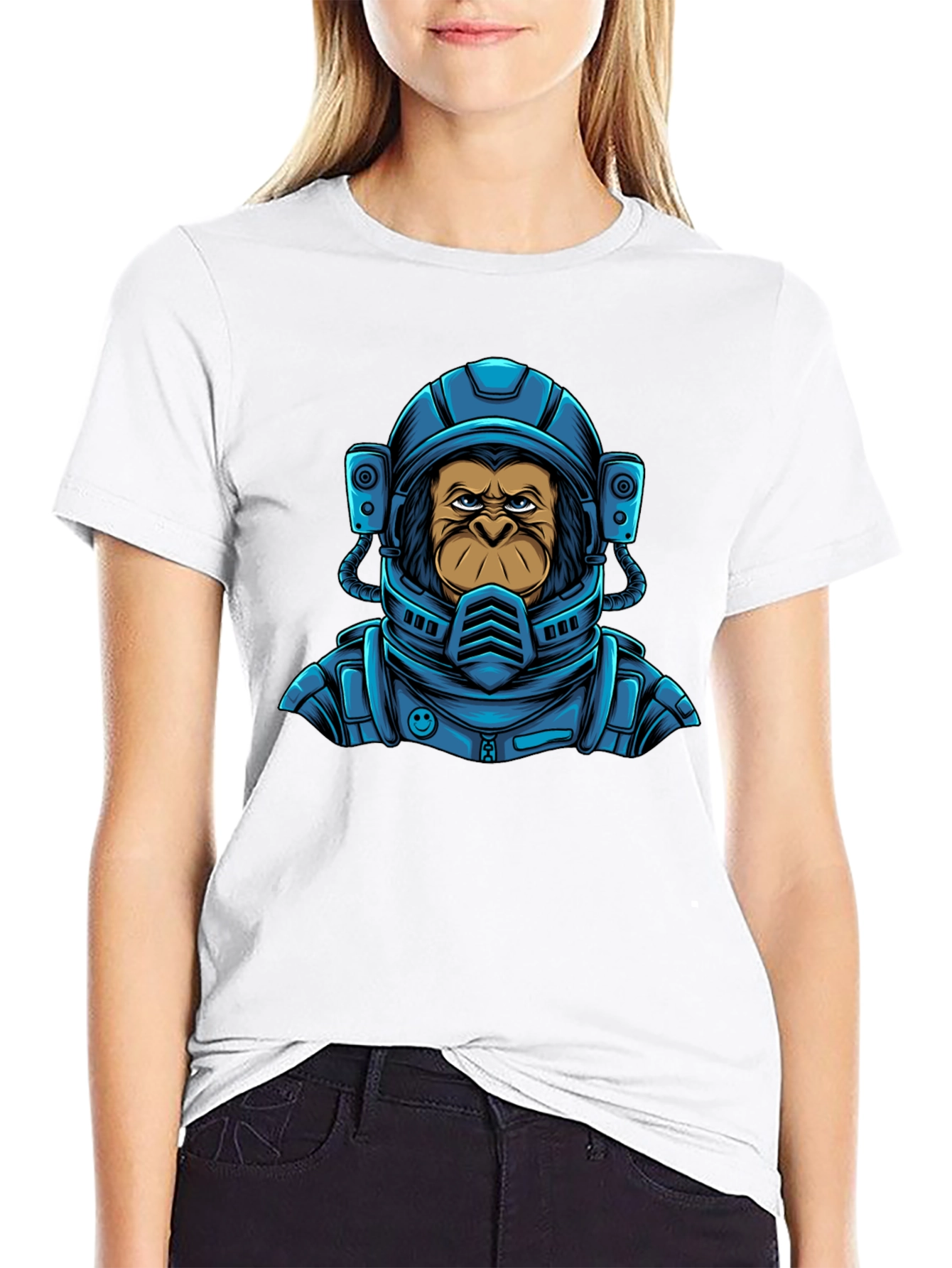 Ape Astronaut Graphic Tee - Cool Spaceman Monkey T-Shirt