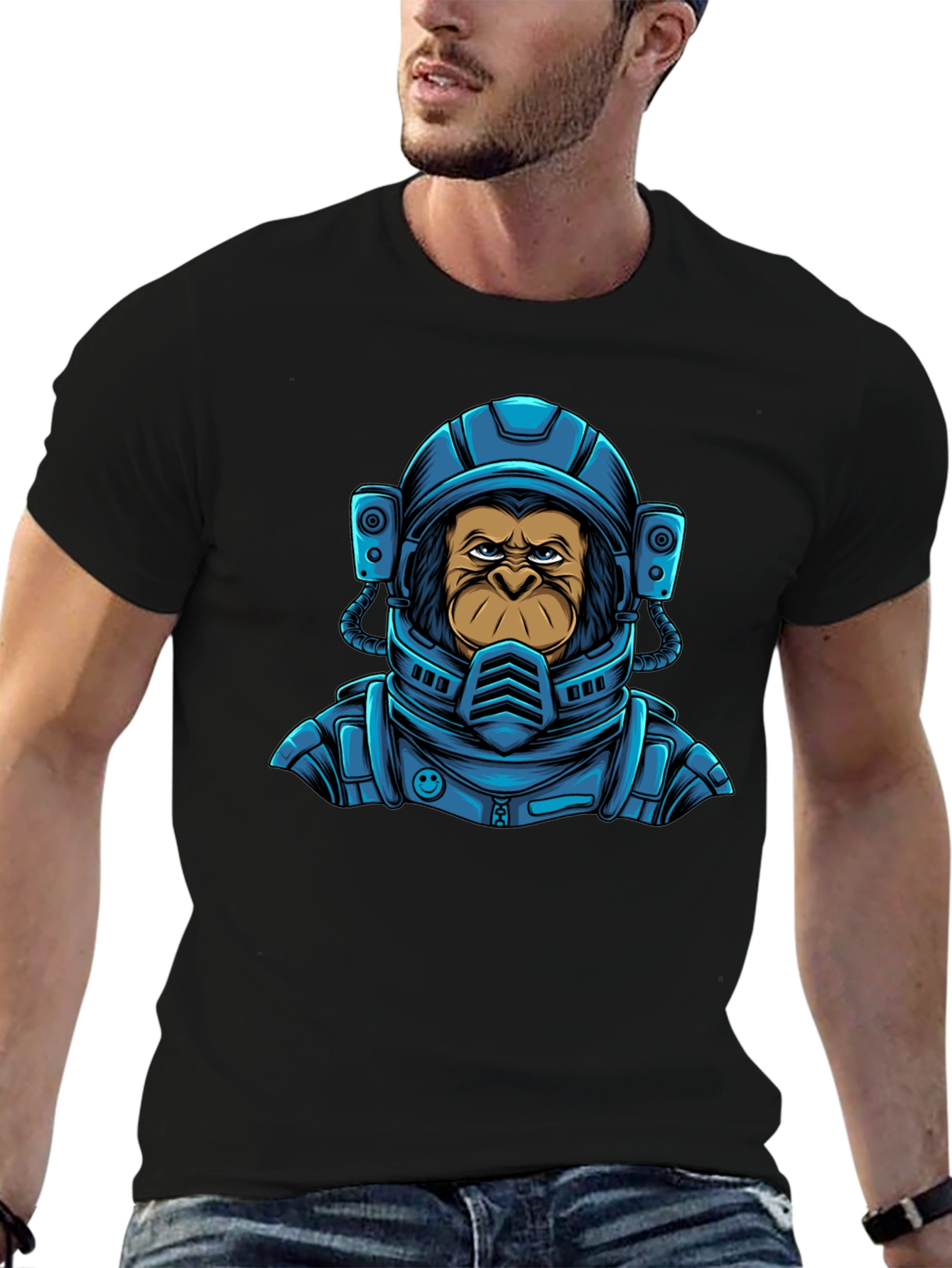 Ape Astronaut Graphic Tee - Cool Spaceman Monkey T-Shirt