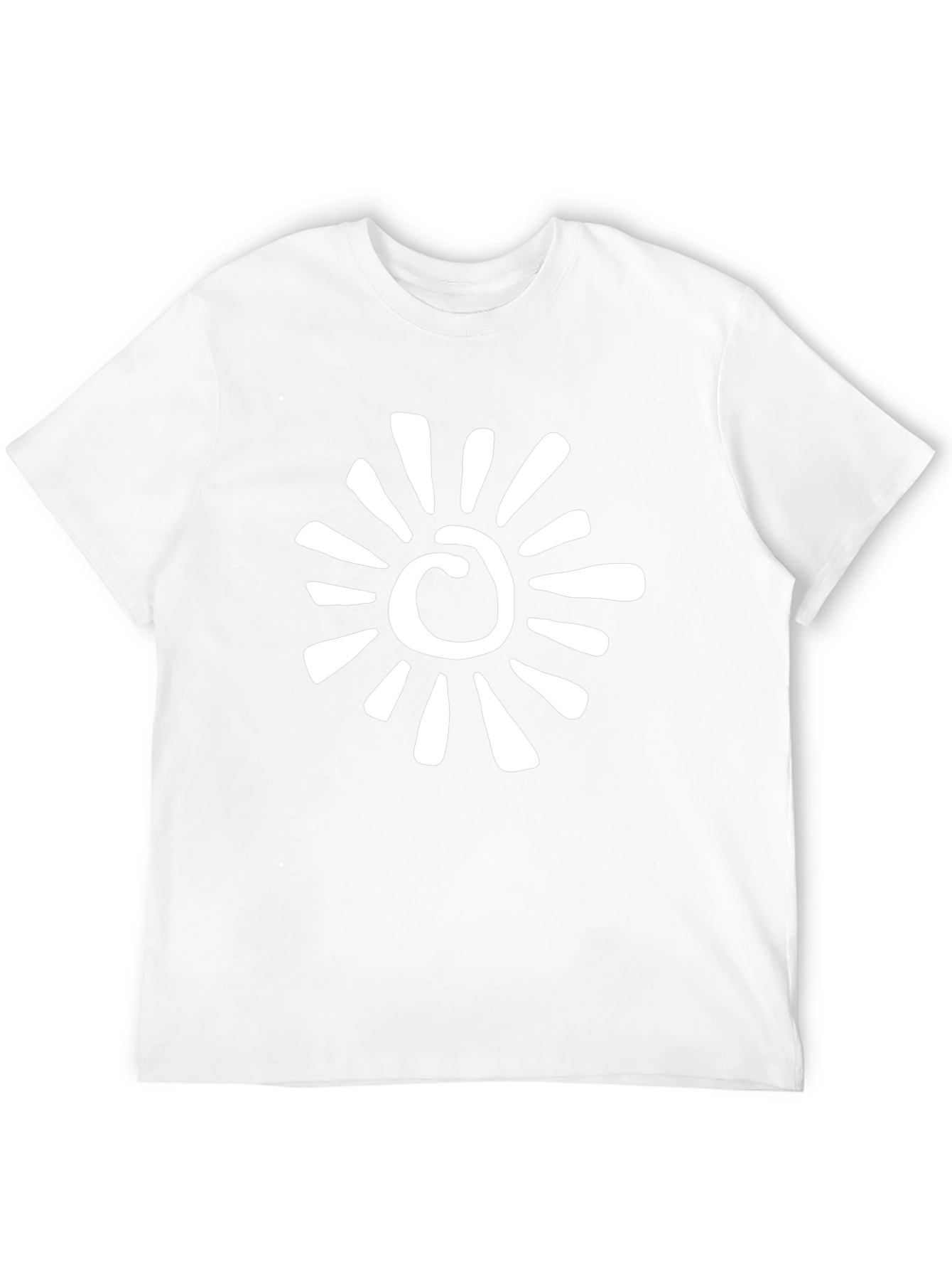 Abstract Sun Graphic Black T-Shirt