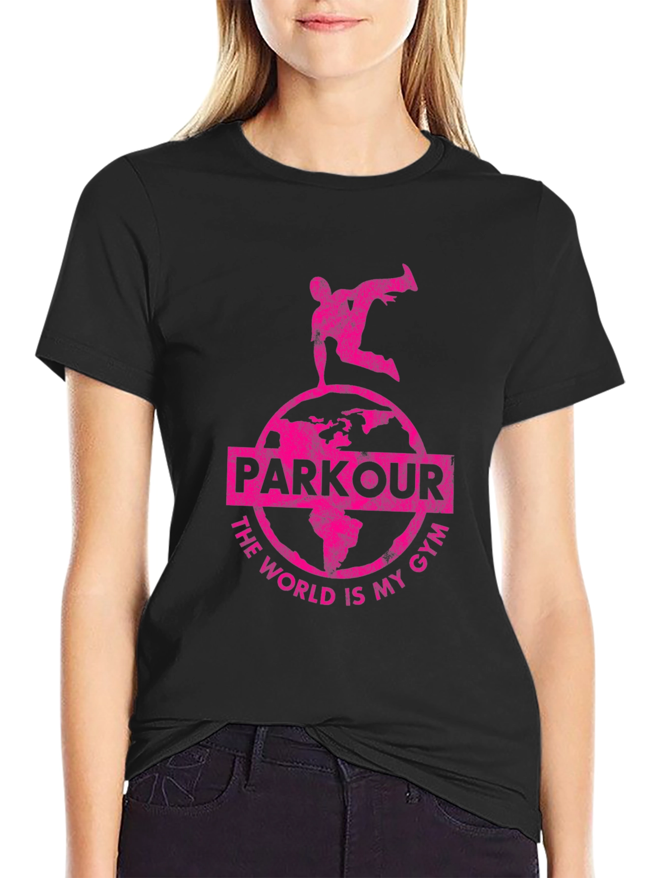 Parkour World Is My Gym Black T-Shirt