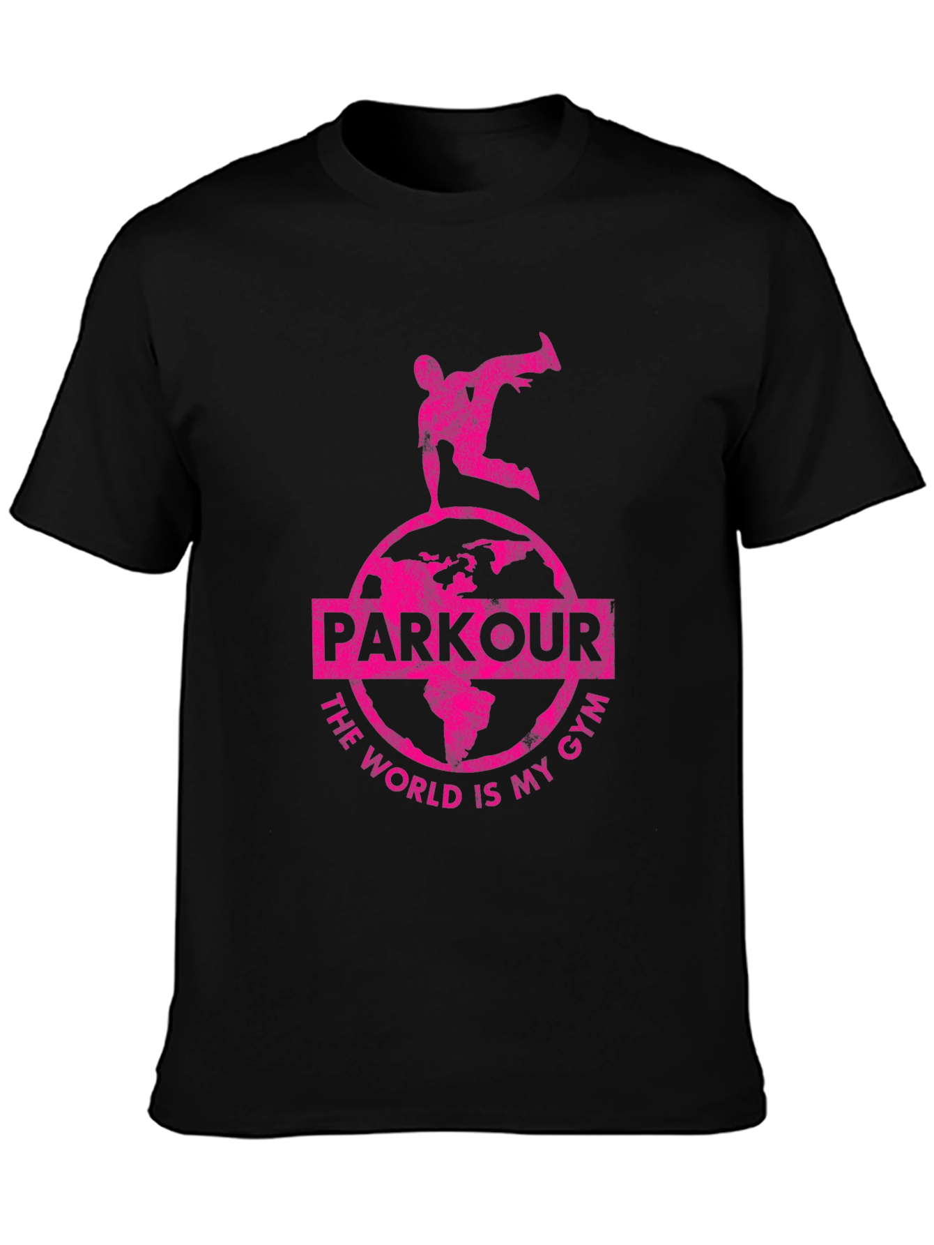 Parkour World Is My Gym Black T-Shirt