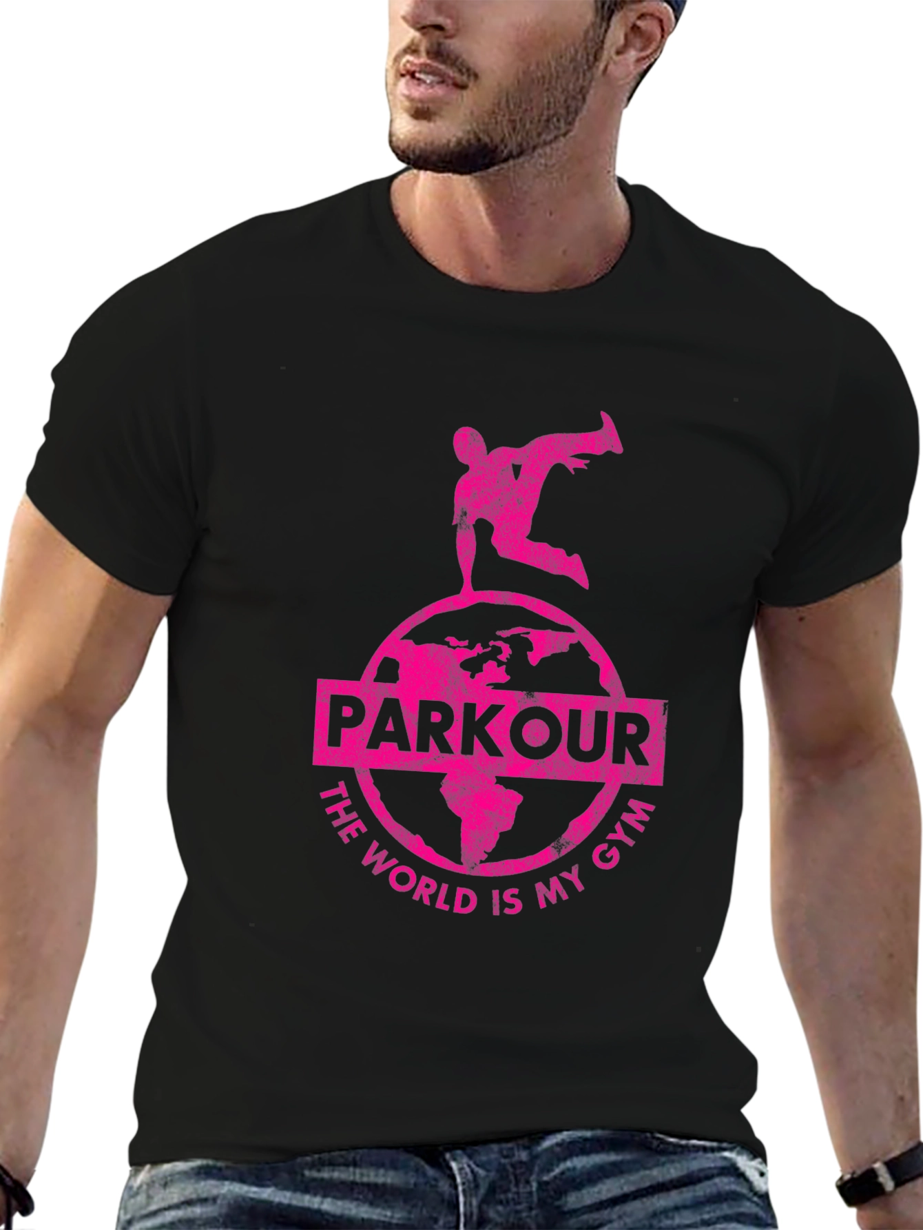Parkour World Is My Gym Black T-Shirt